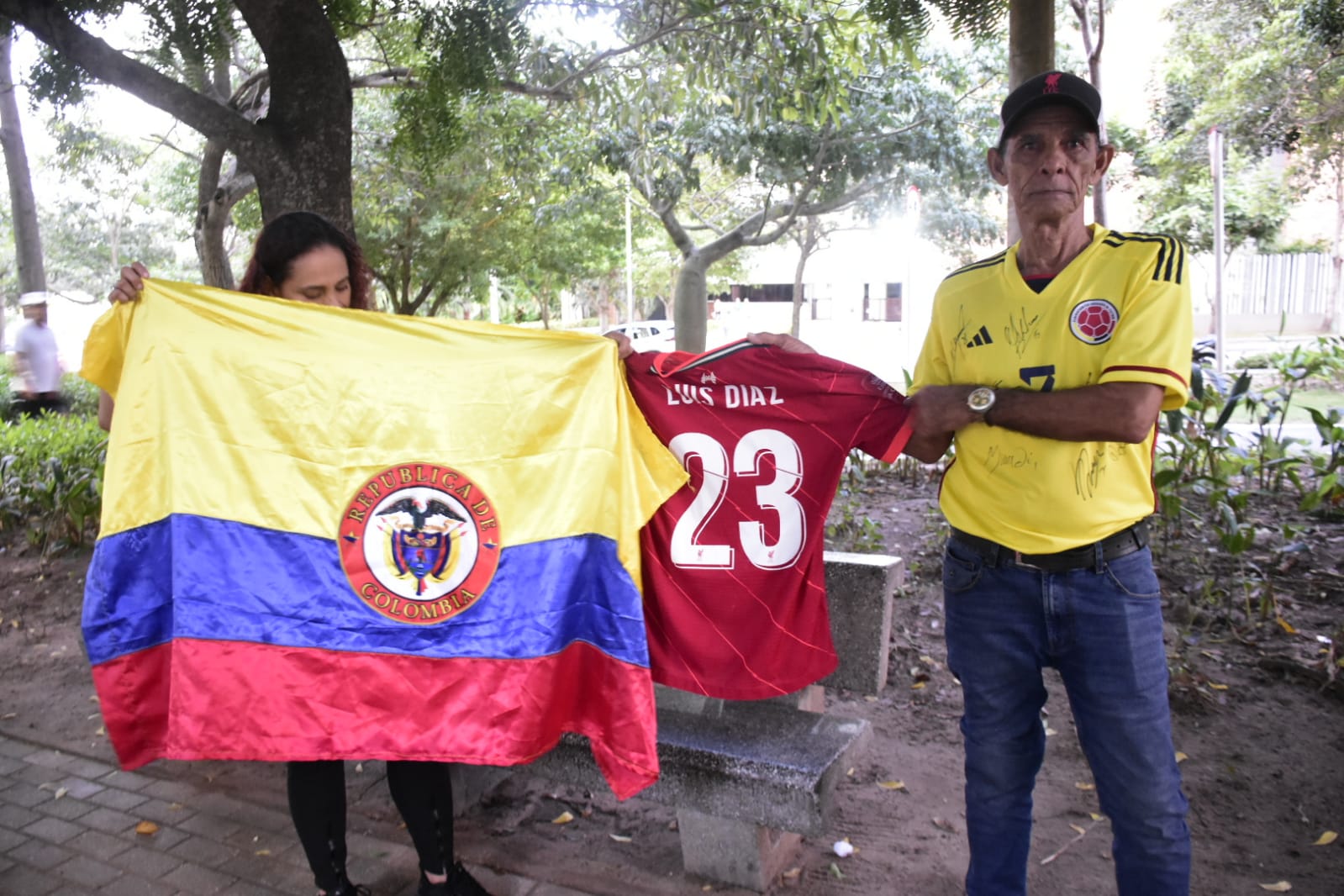 Plantón en Barranquilla pidiendo la libertad de Luis Manuel Díaz