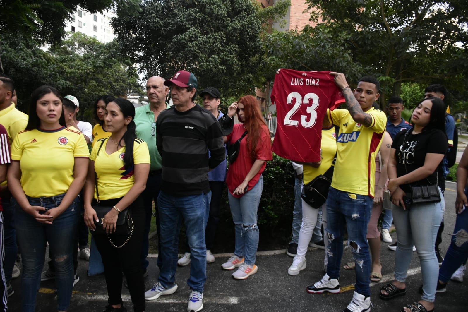 Plantón en Barranquilla pidiendo la libertad de Luis Manuel Díaz