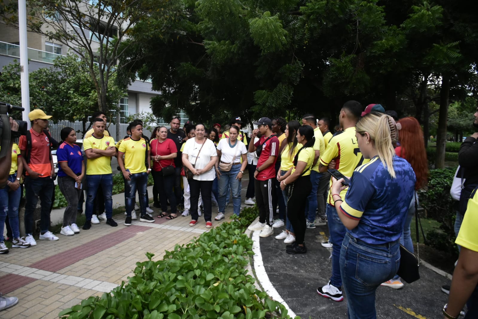 Plantón en Barranquilla pidiendo la libertad de Luis Manuel Díaz