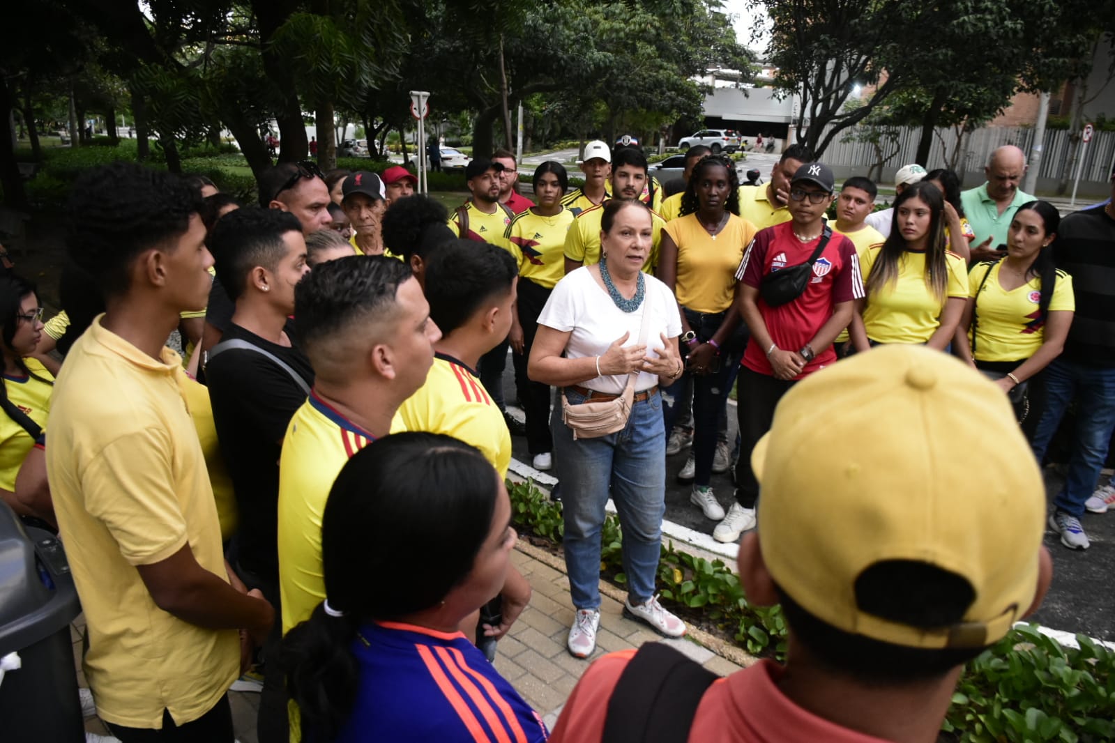 Plantón en Barranquilla pidiendo la libertad de Luis Manuel Díaz