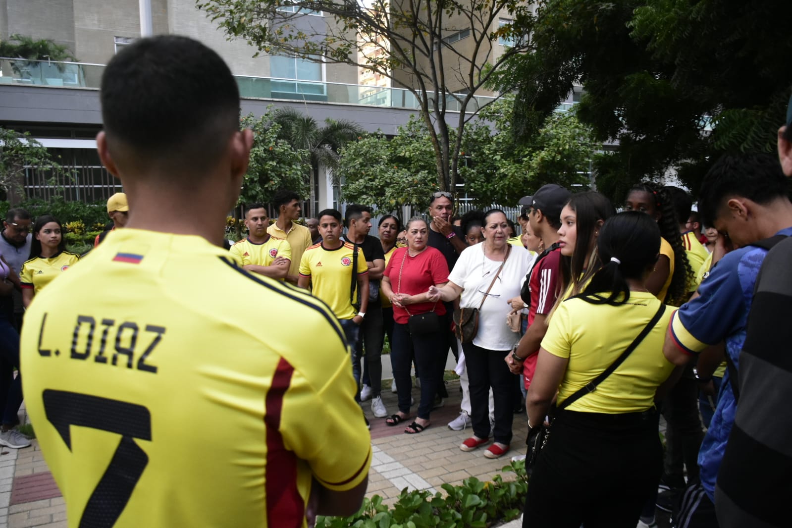 Plantón en Barranquilla pidiendo la libertad de Luis Manuel Díaz