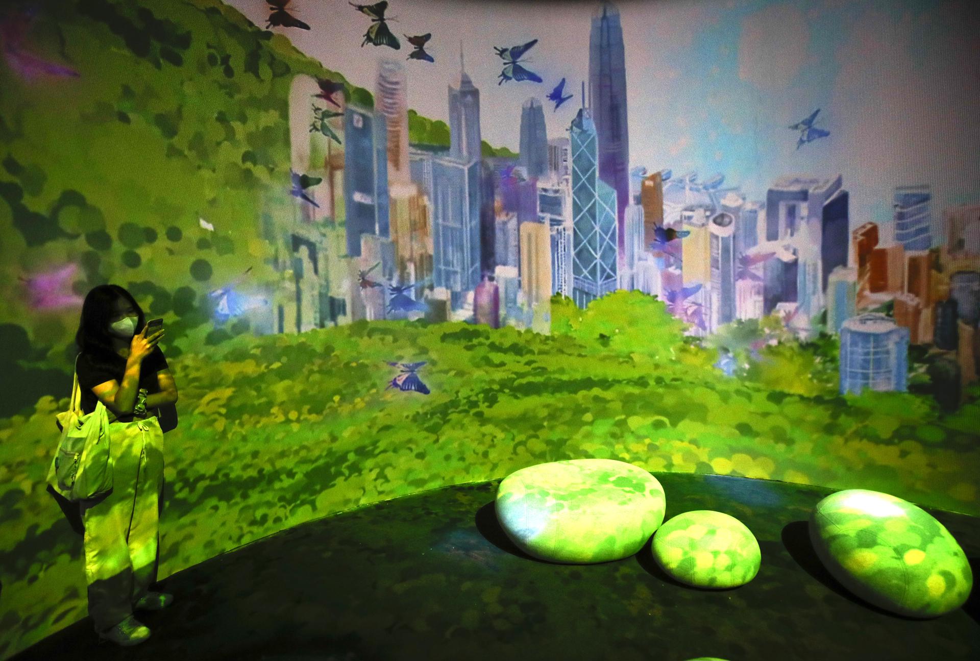 Arte digital "Immersive Hong Kong".