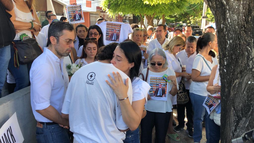 Velatón en memoria de Jack Ramírez, en Las Mercedes.