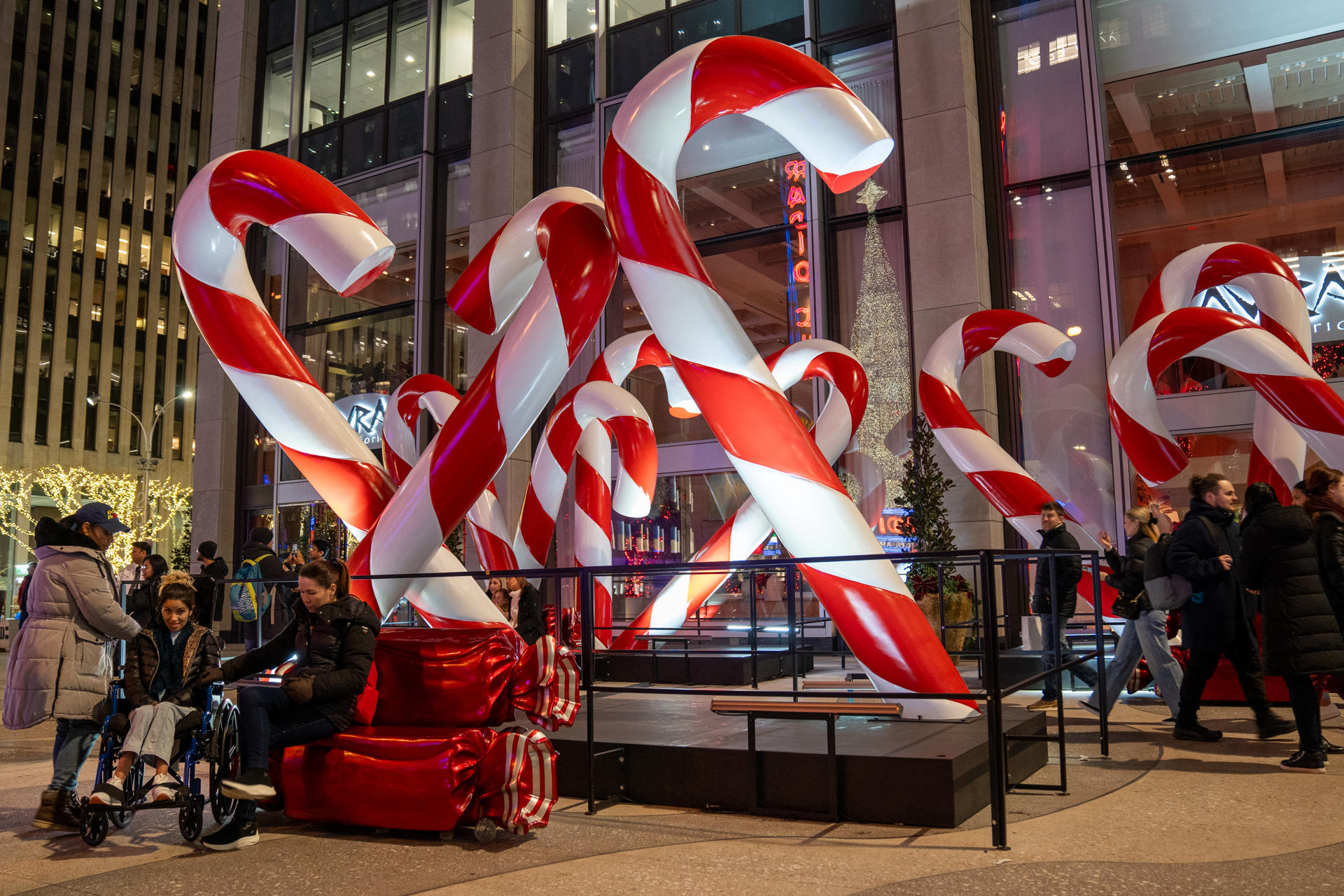 Decoración navideña en Nueva York. 