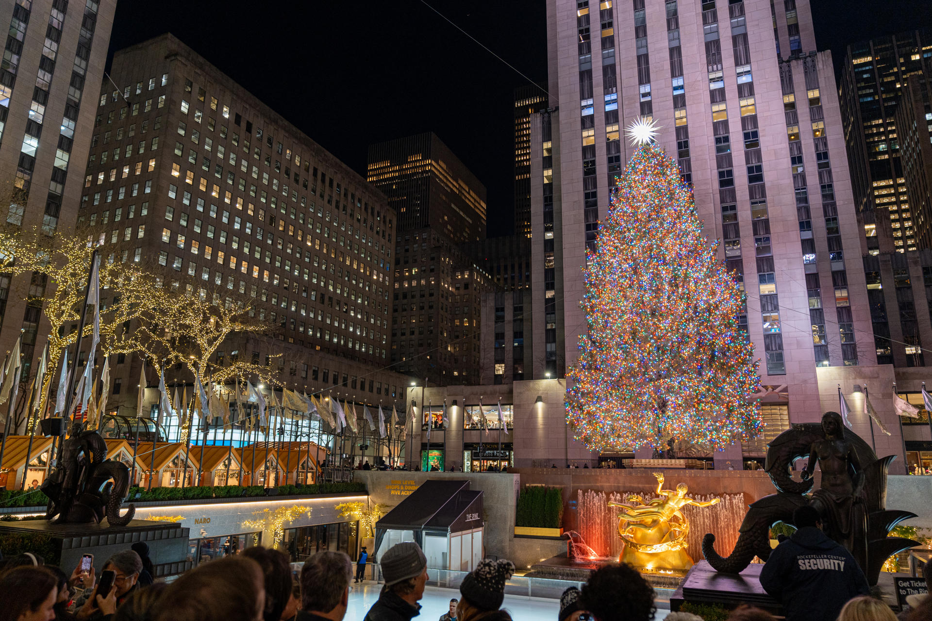 Árbol de Navidad en la ciudad de Nueva York. 