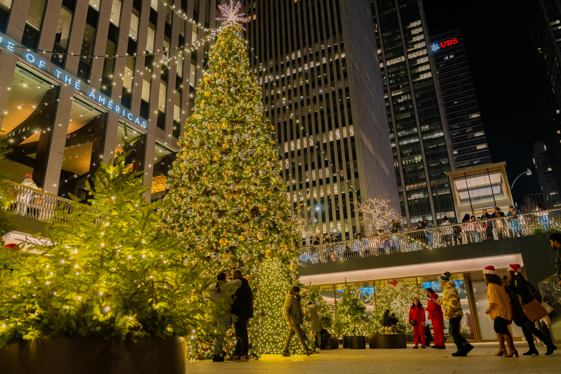 Árbol de Navidad en la ciudad de Nueva York. 