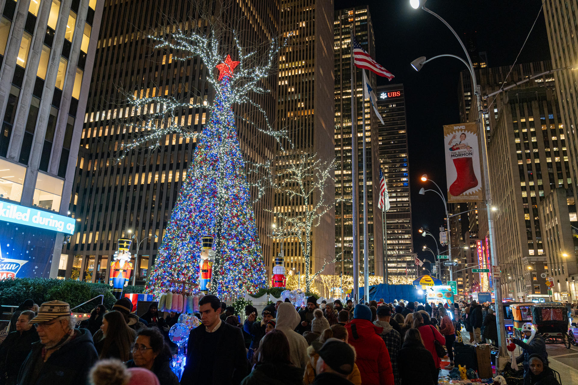 Árbol de Navidad en la ciudad de Nueva York. 