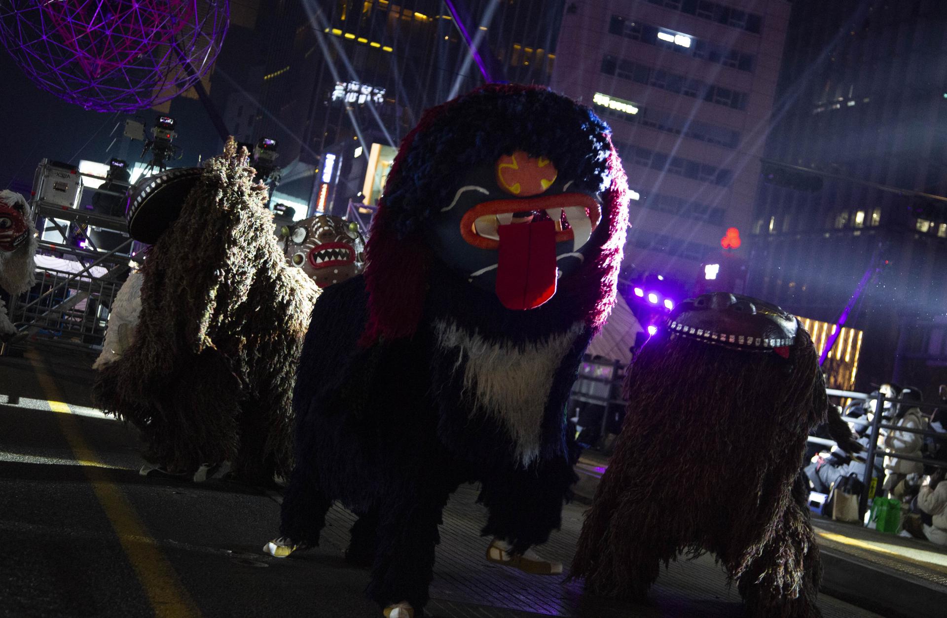 La celebración en Seúl se vivio en el Gwanghwamun square.