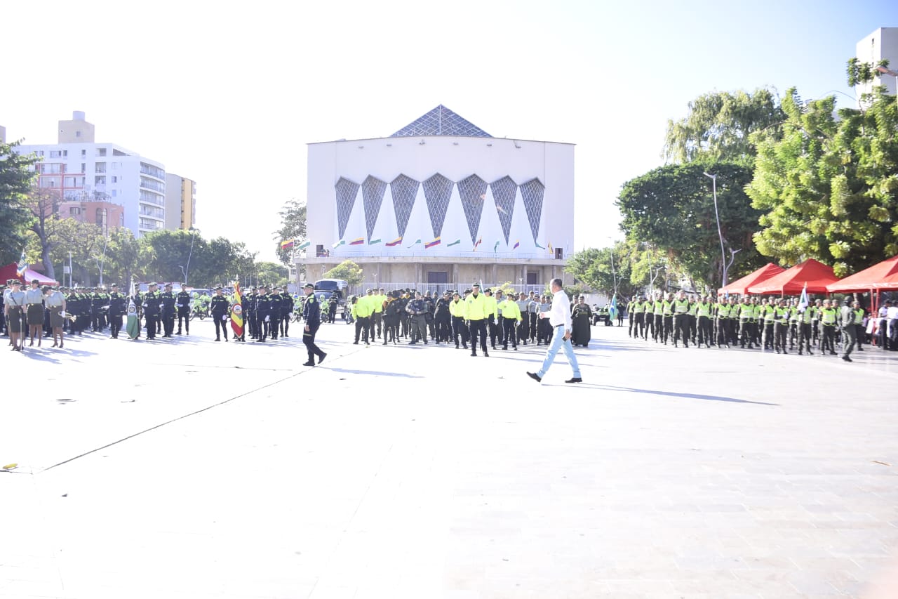 Ceremonia de transmisión de mando de la Policía Metropolitana de Barranquilla.