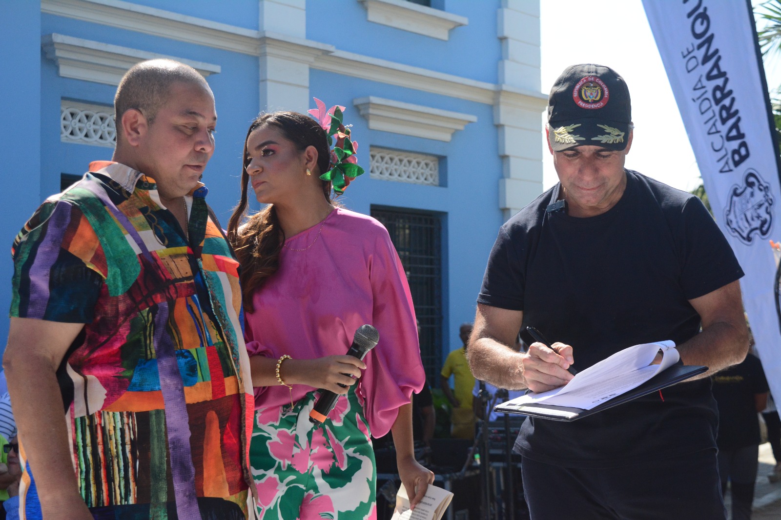 Juan Carlos Ospino, Secretario de Cultura junto al Alex Char, Alcalde de Barranquilla.