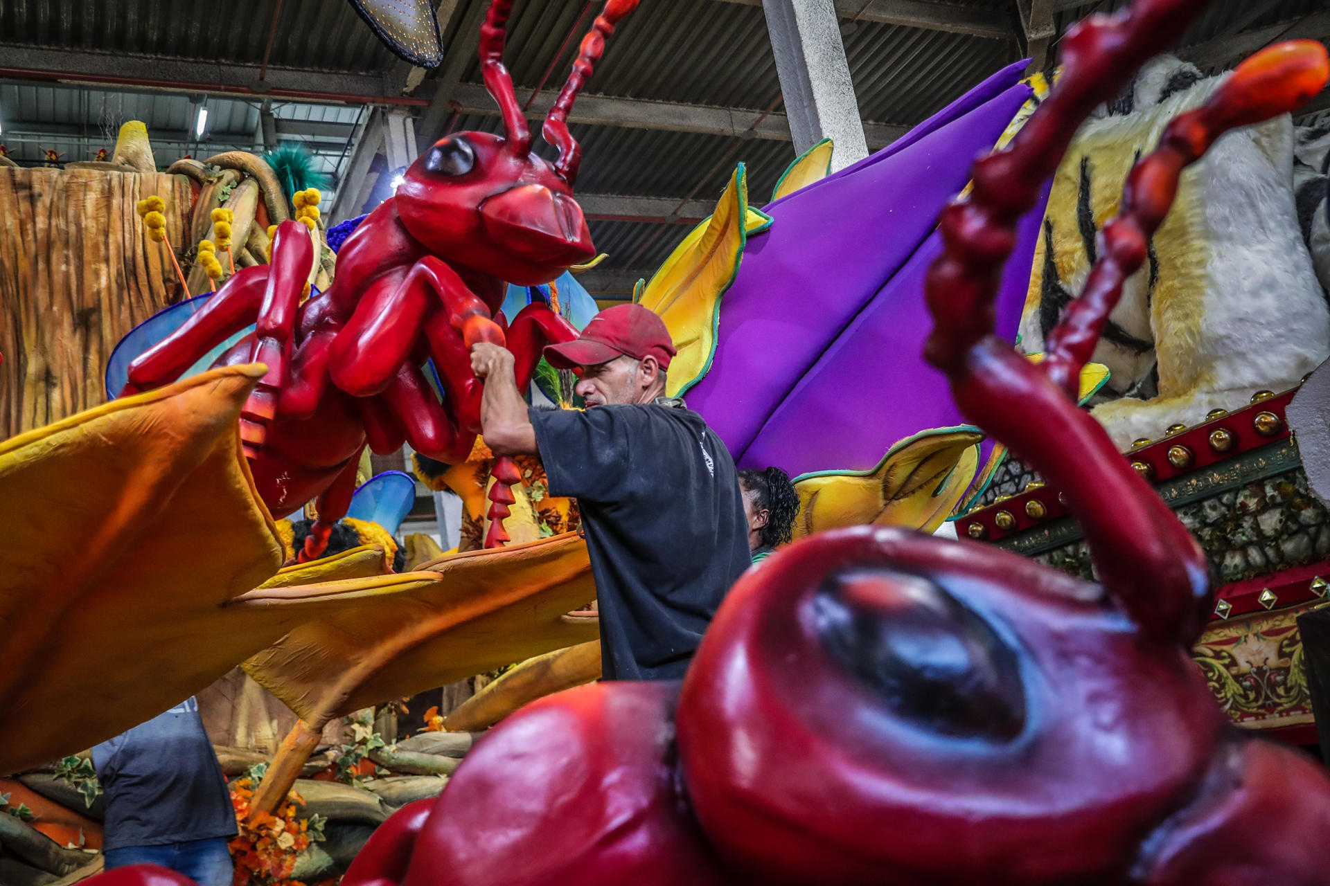 Carroza que desfilará en el Carnaval de Río.