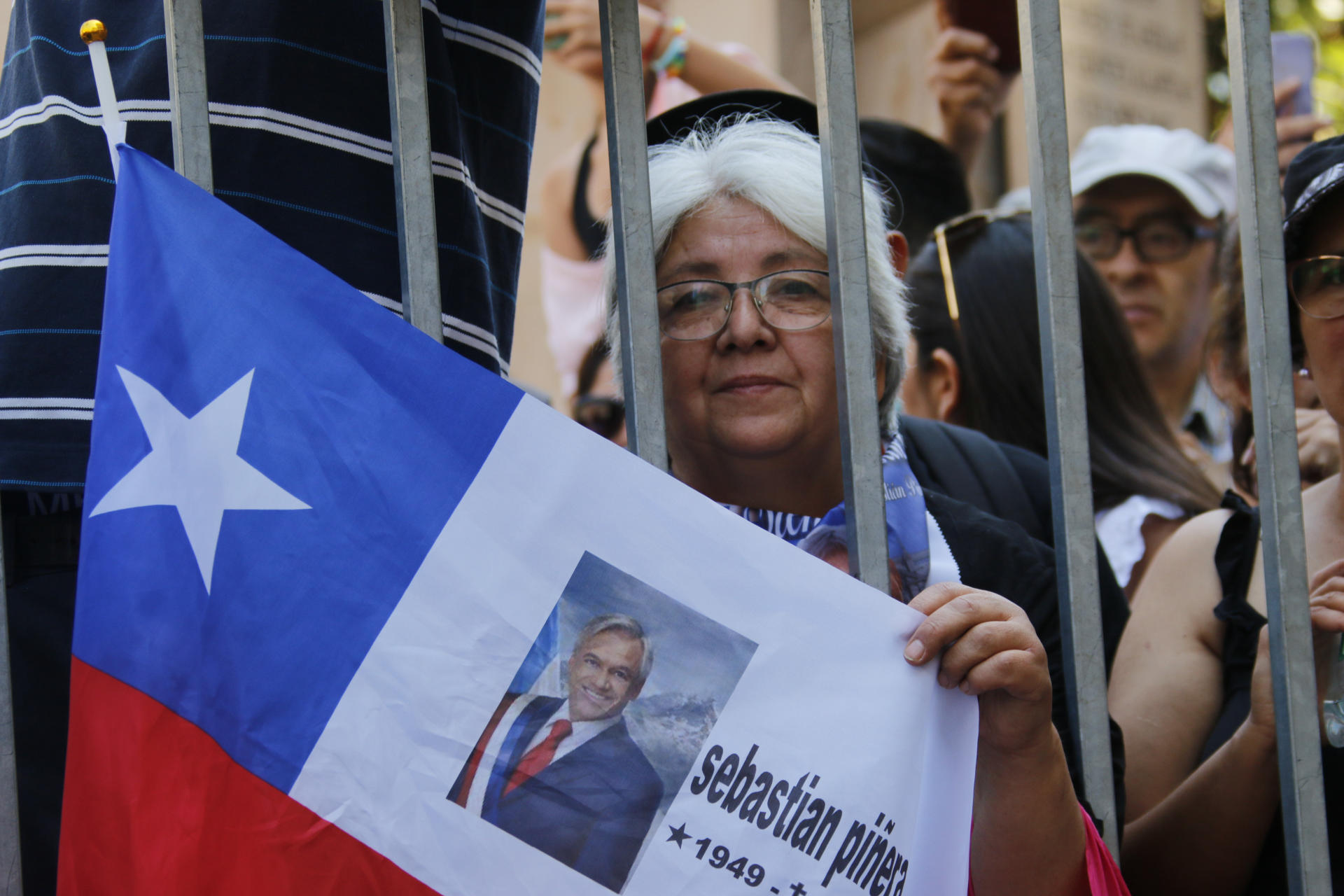 Las imágenes de Piñera eran comunes en las calles de Santiago, capital de Chile. 