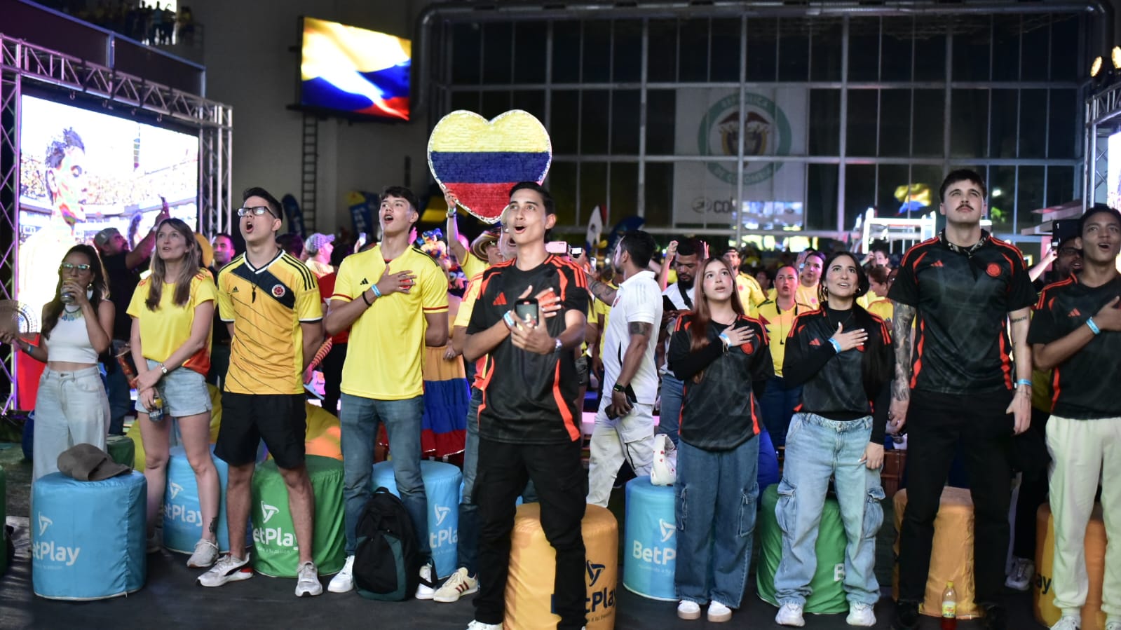 Celebración de la afición barranquillera. 