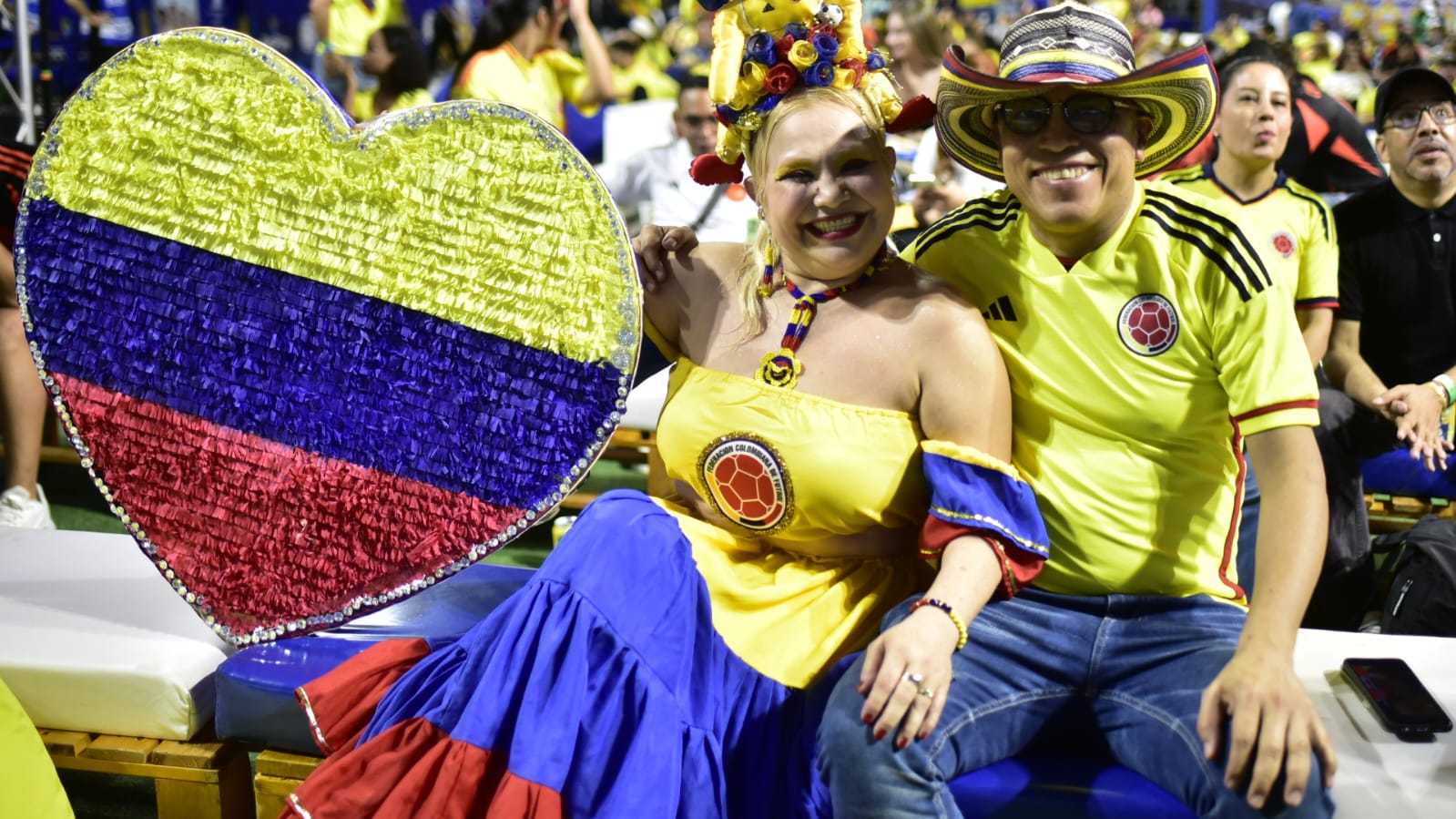 Celebración de la afición barranquillera. 