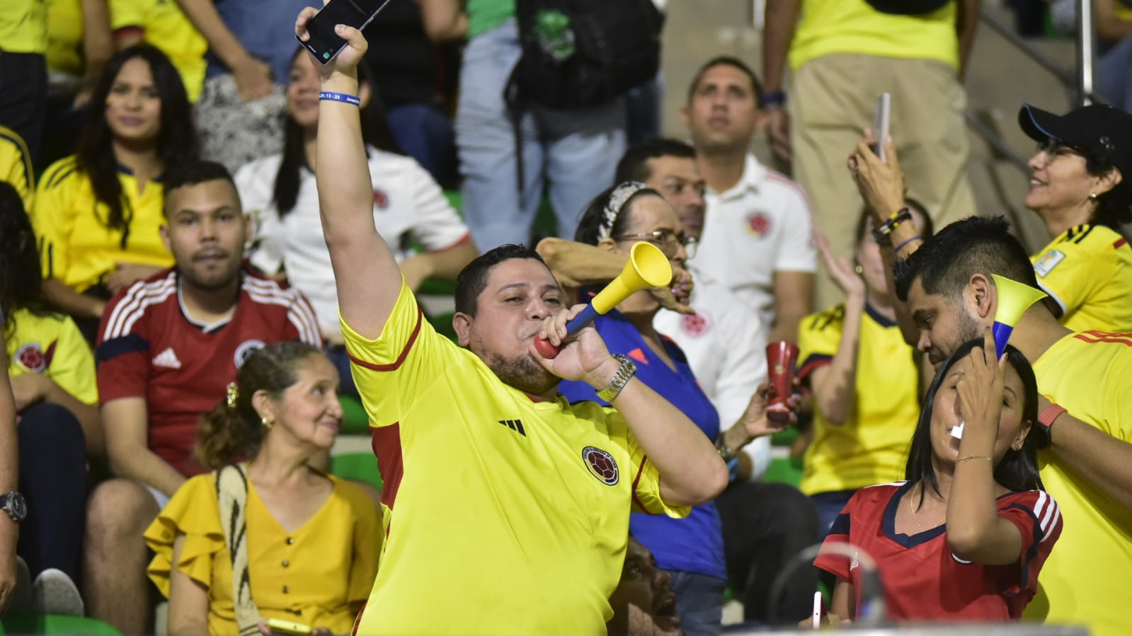 Celebración de la afición barranquillera. 