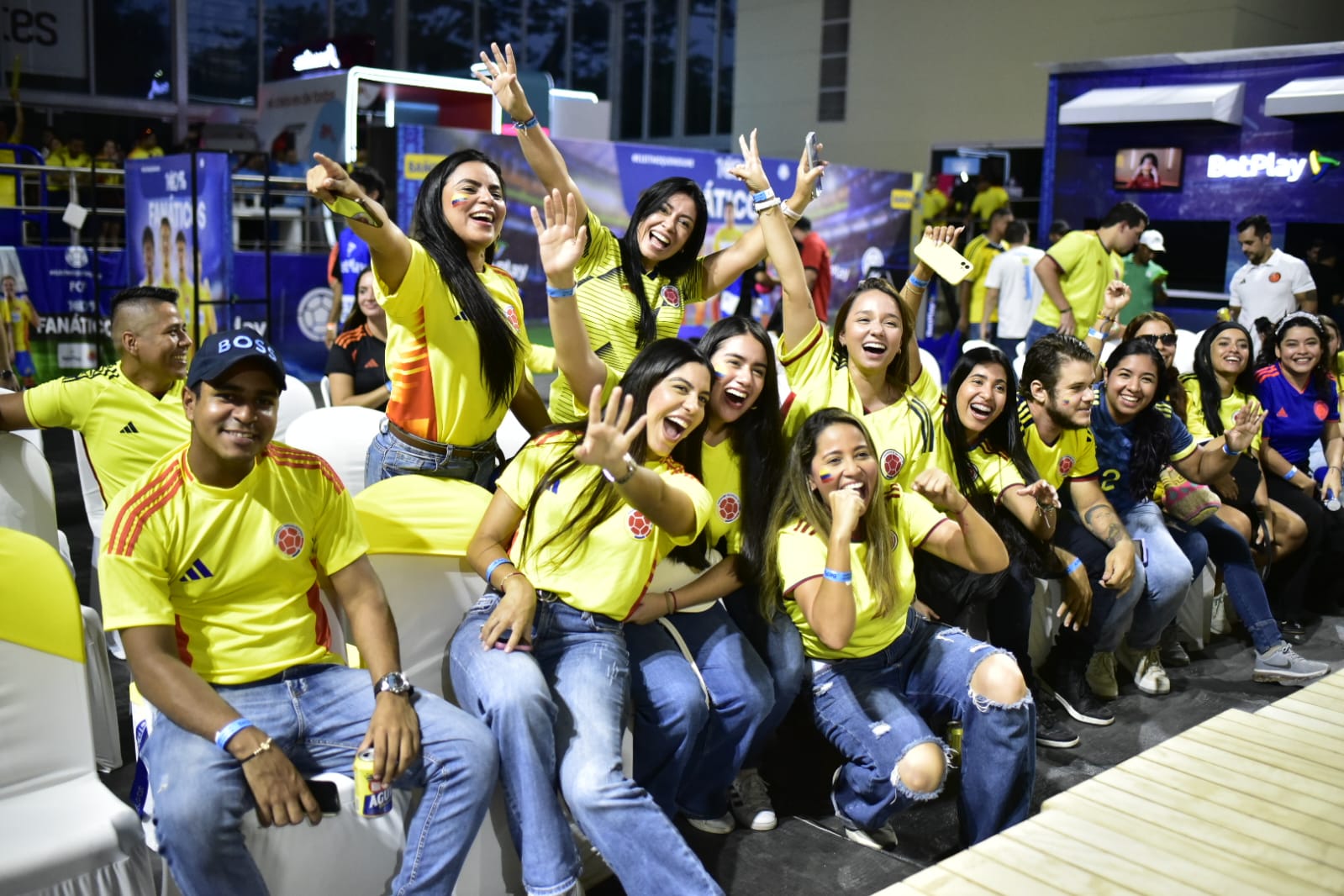 Celebración de la afición barranquillera. 