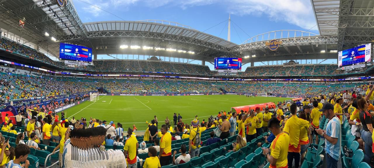 Interior del Hard Rock Stadium de Miami. 