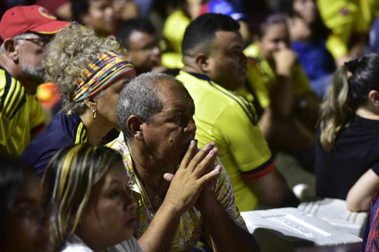 Tristeza al final del partido en el que Colombia perdió en la final