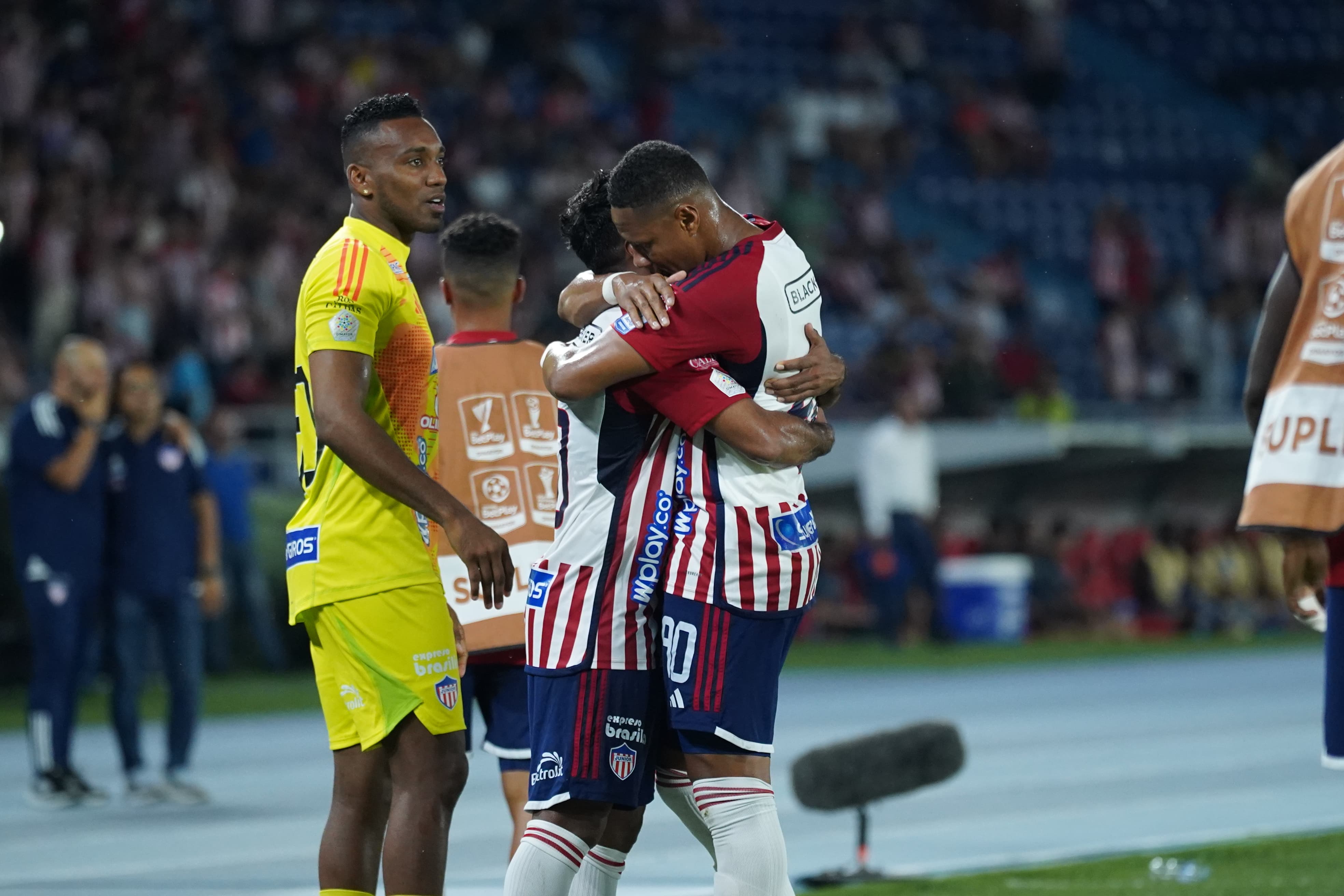 La celebración de 'Cariaco' González y Yairo Moreno.