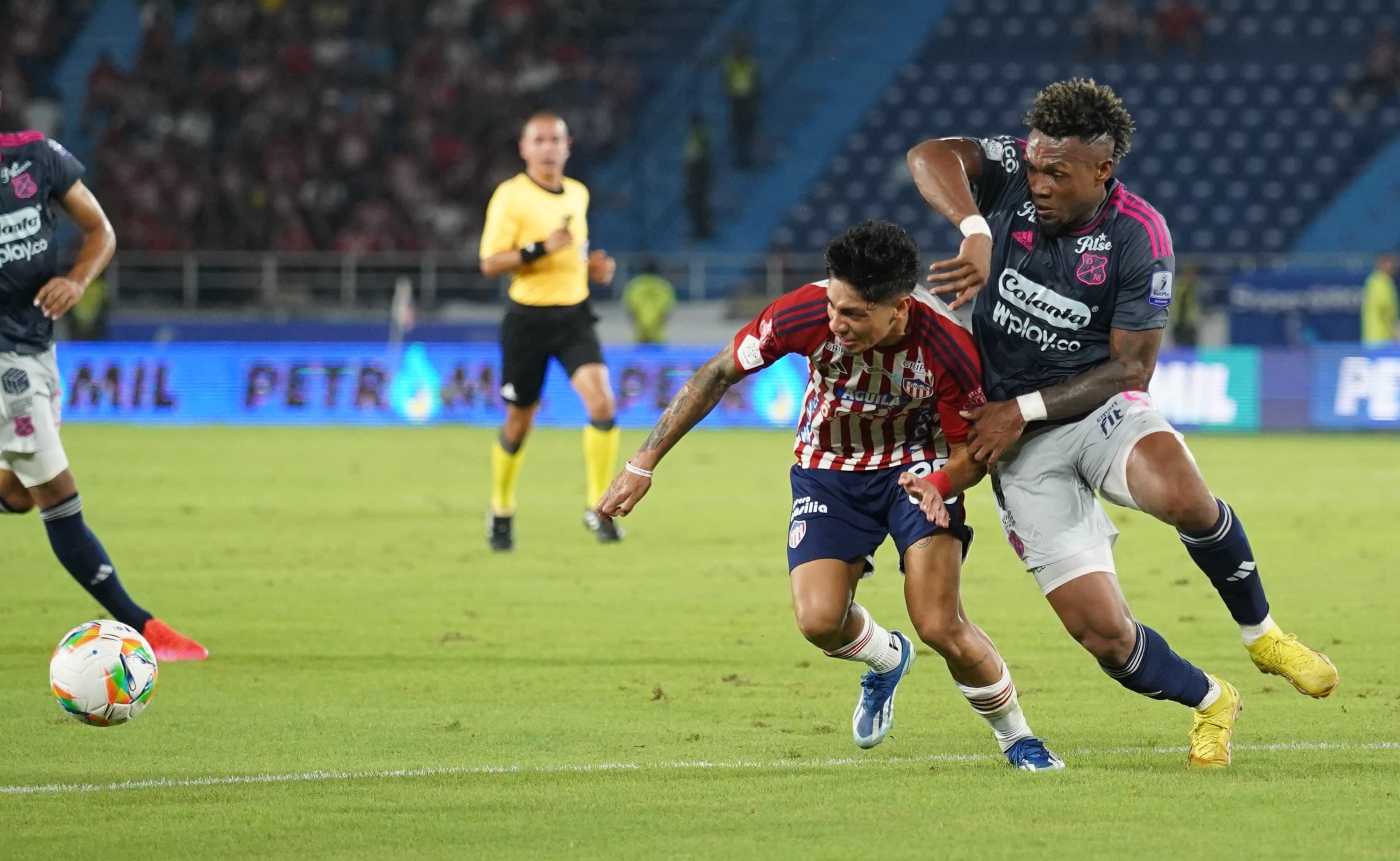 Partido de Junior y DIM disputado este miércoles en el Metropolitano.