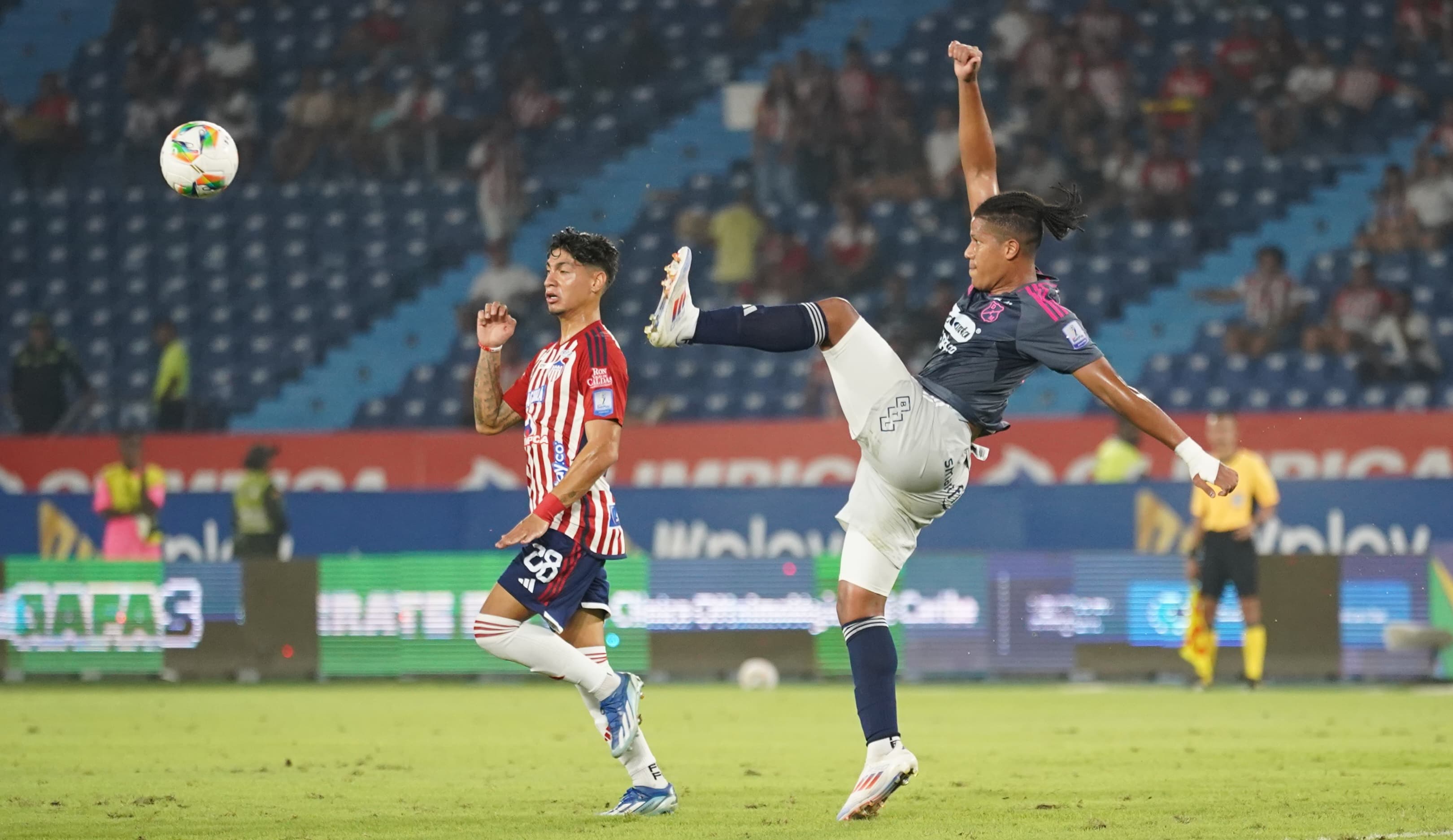 Partido de Junior y DIM disputado este miércoles en el Metropolitano.