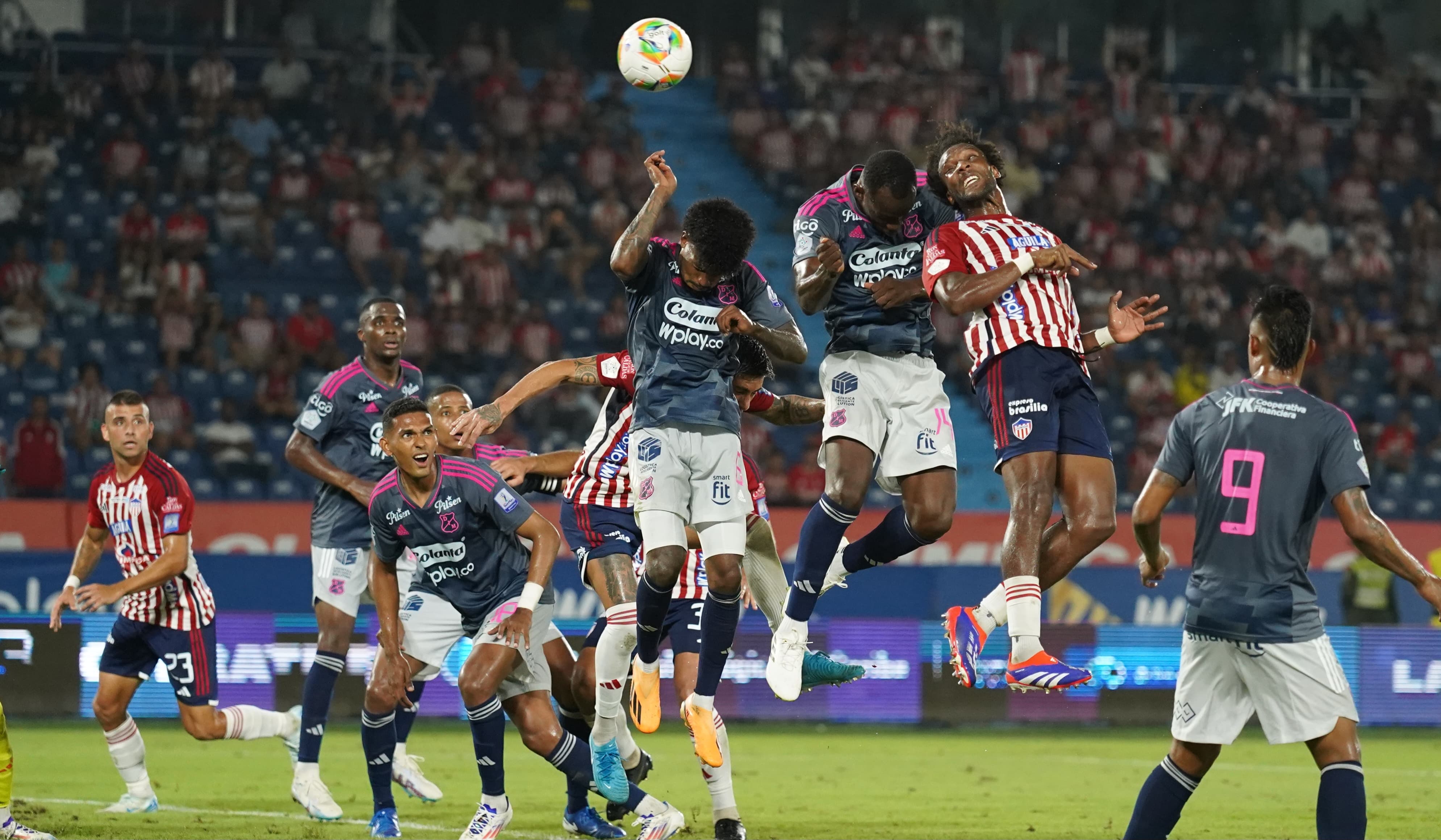 Partido de Junior y DIM disputado este miércoles en el Metropolitano.