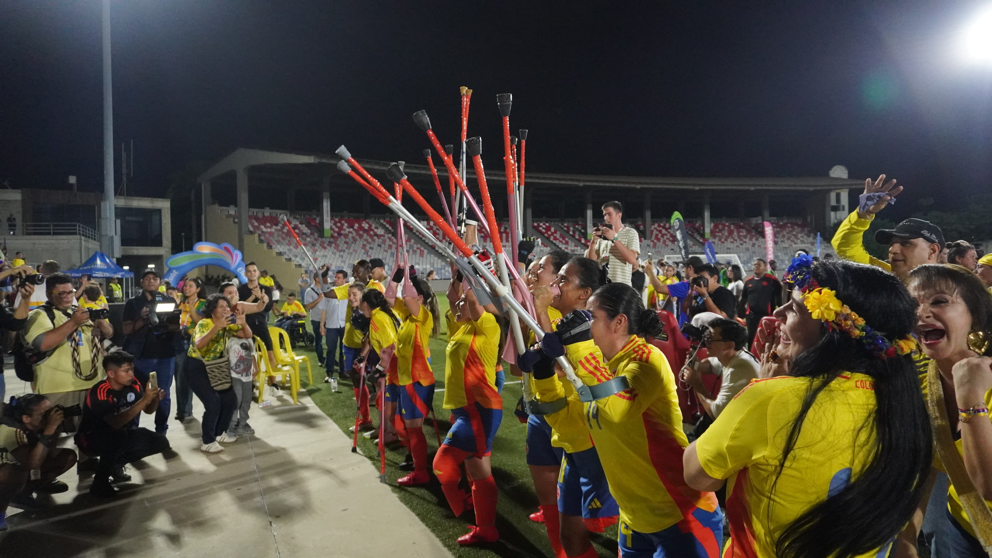 Festejo de la Selección Colombia.