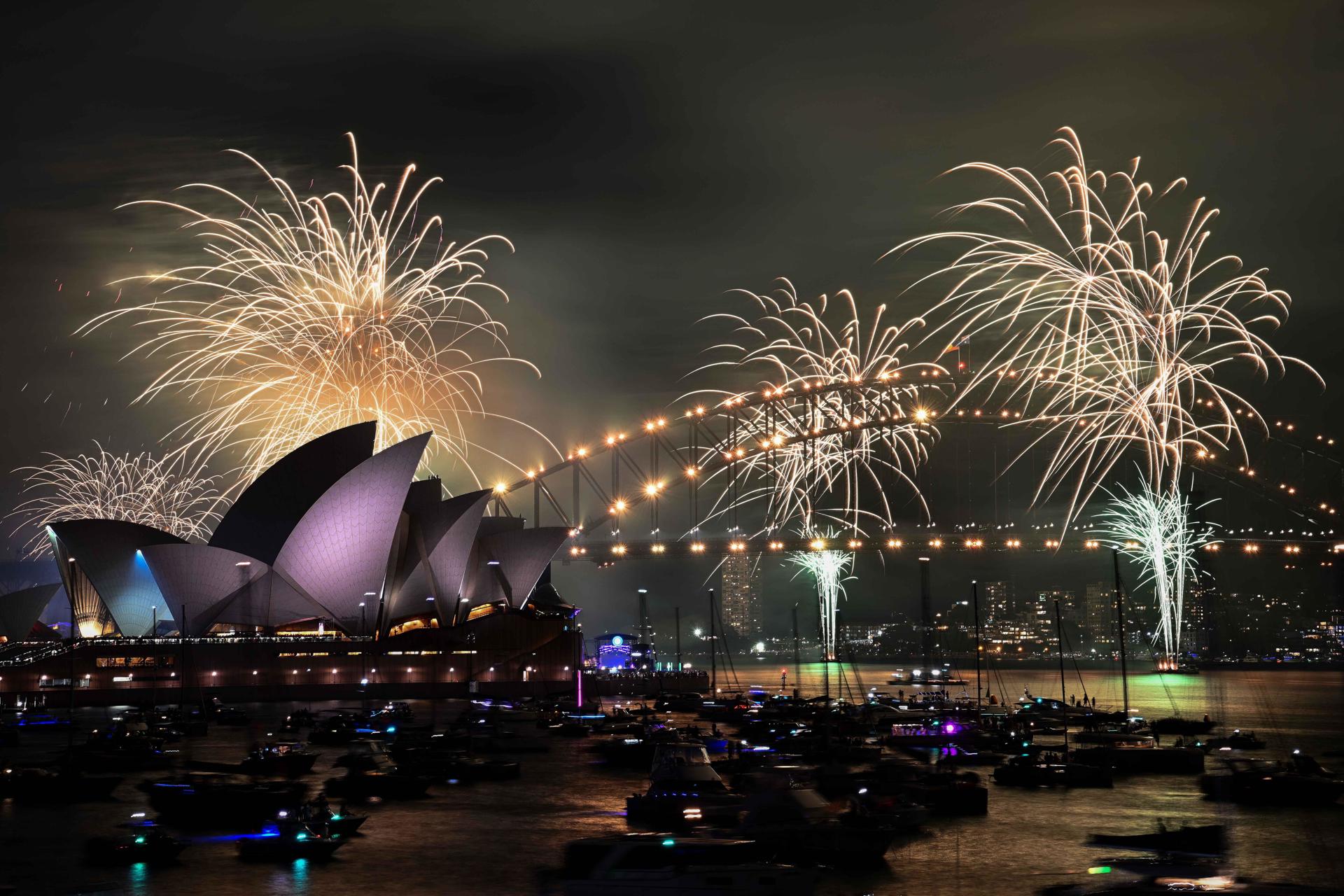 Fuegos artificiales en Sídney. 