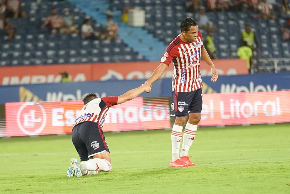 Aspecto del partido entre Junior y Águilas Doradas. 
