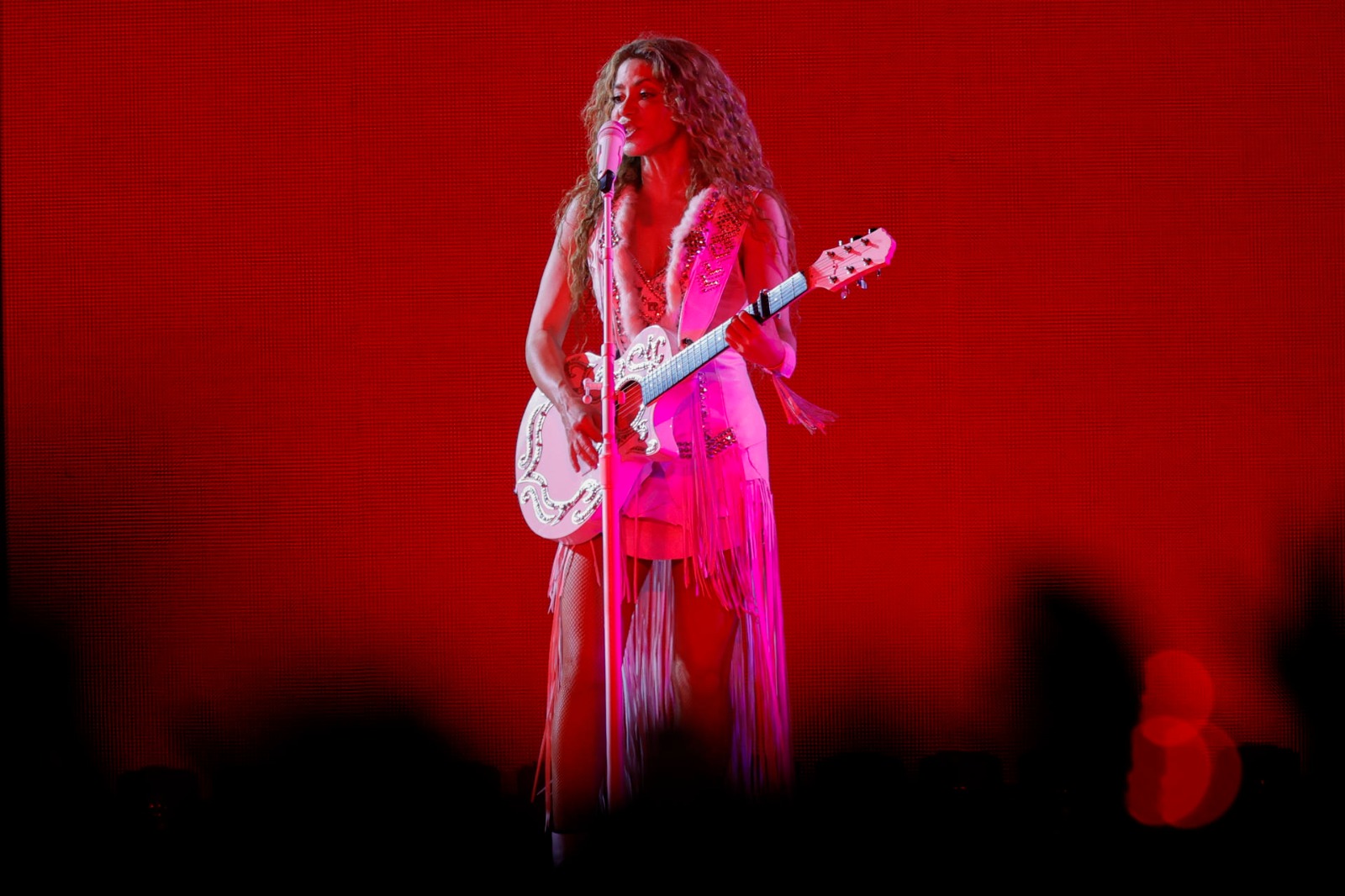 Shakira en el concierto de esta noche en Río de Janeiro. 