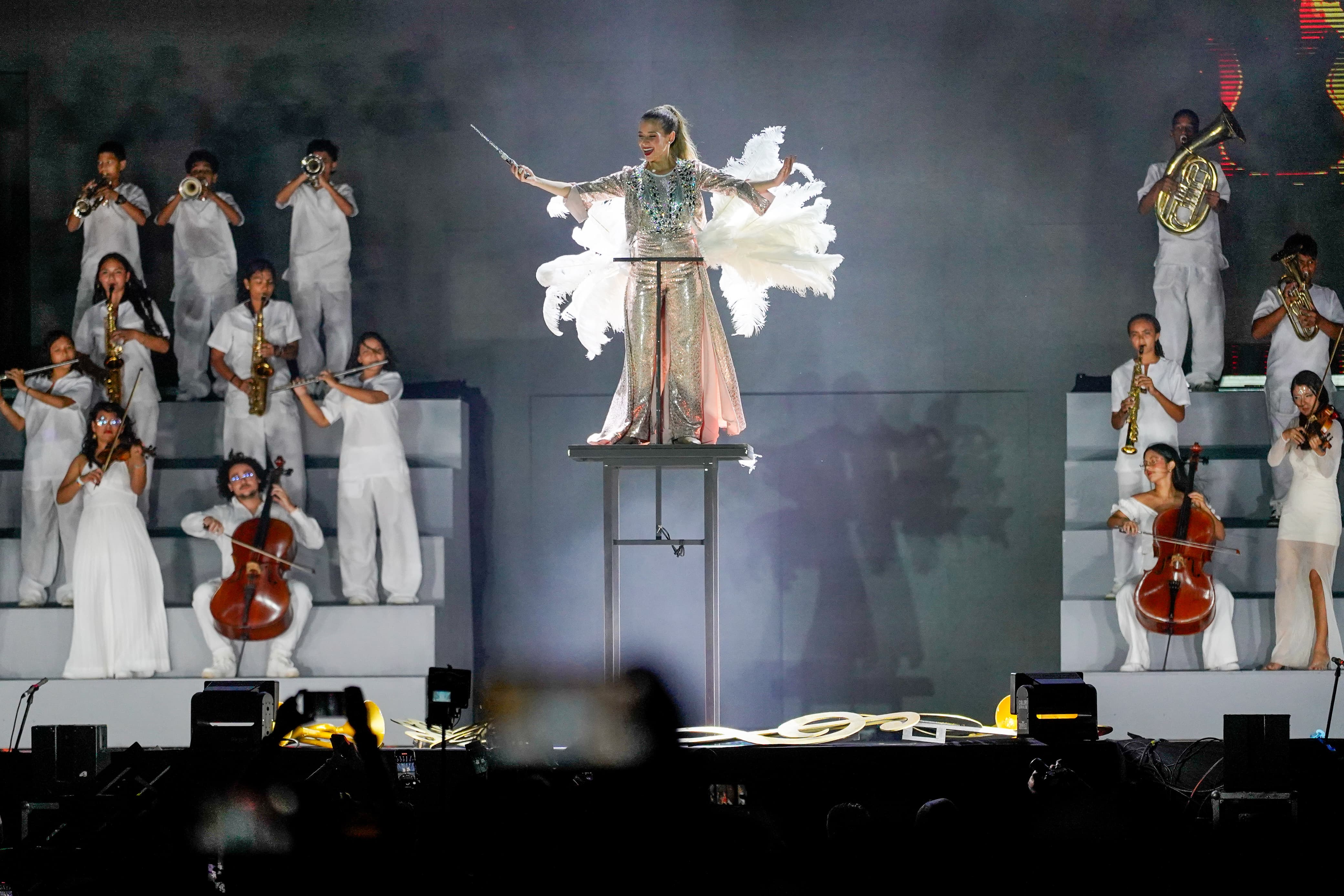 La Reina Tatiana en pleno espectáculo. 