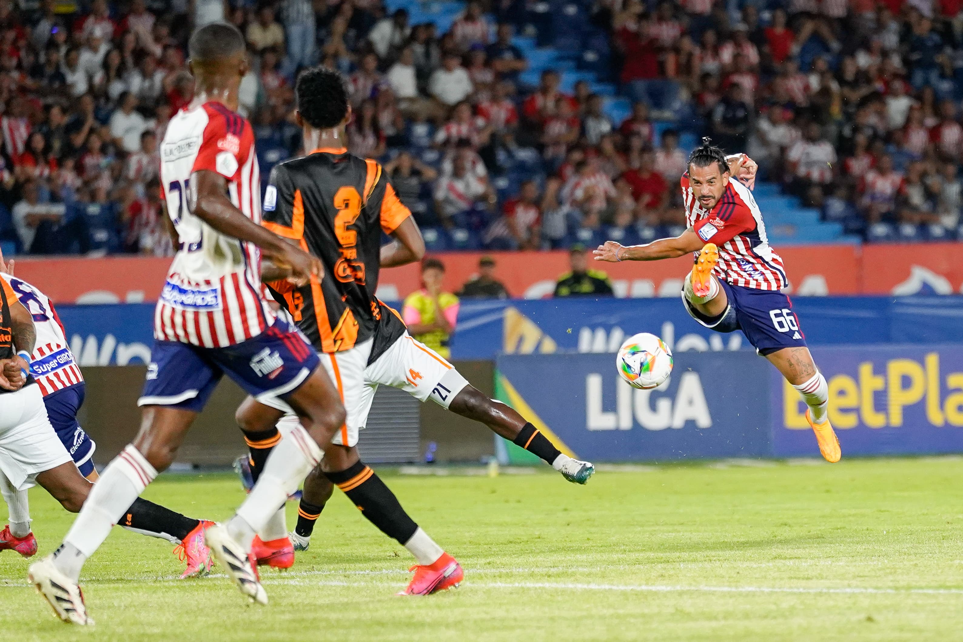 Junior en su victoria de este lunes en el Metropolitano. 