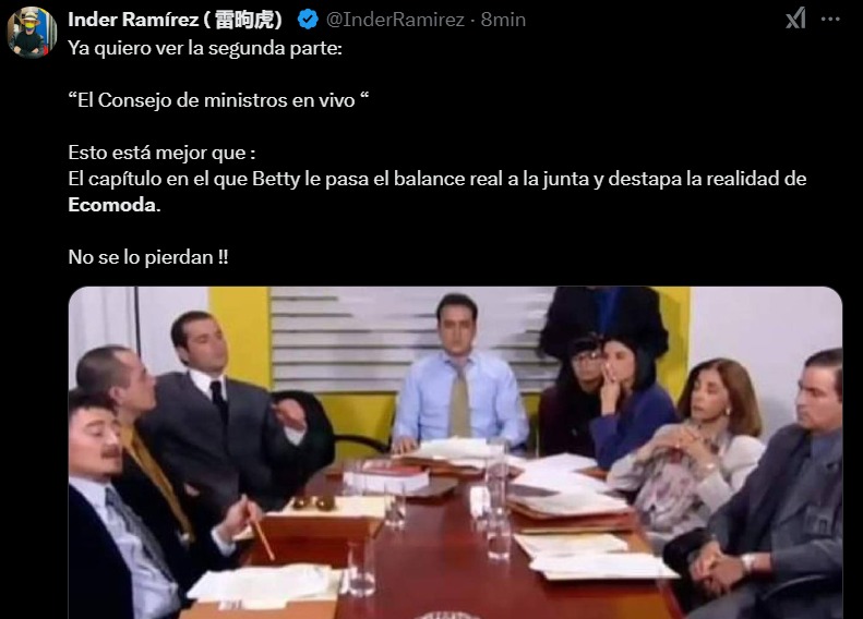 Uno de los memes que dejó el Consejo de Ministros.