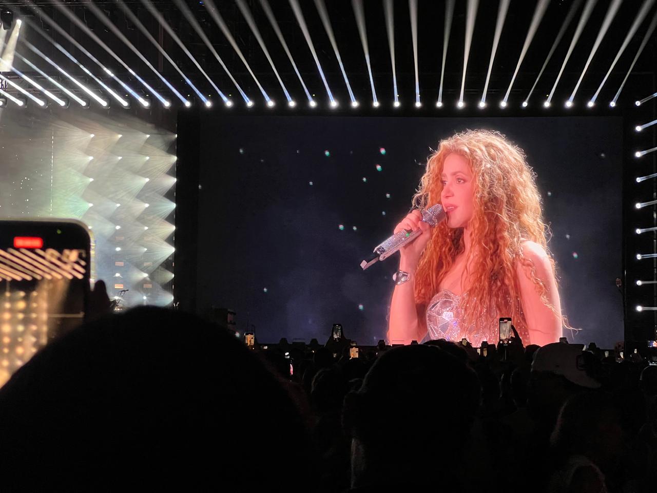 Shakira en su segundo concierto en el estadio Metropolitano. 