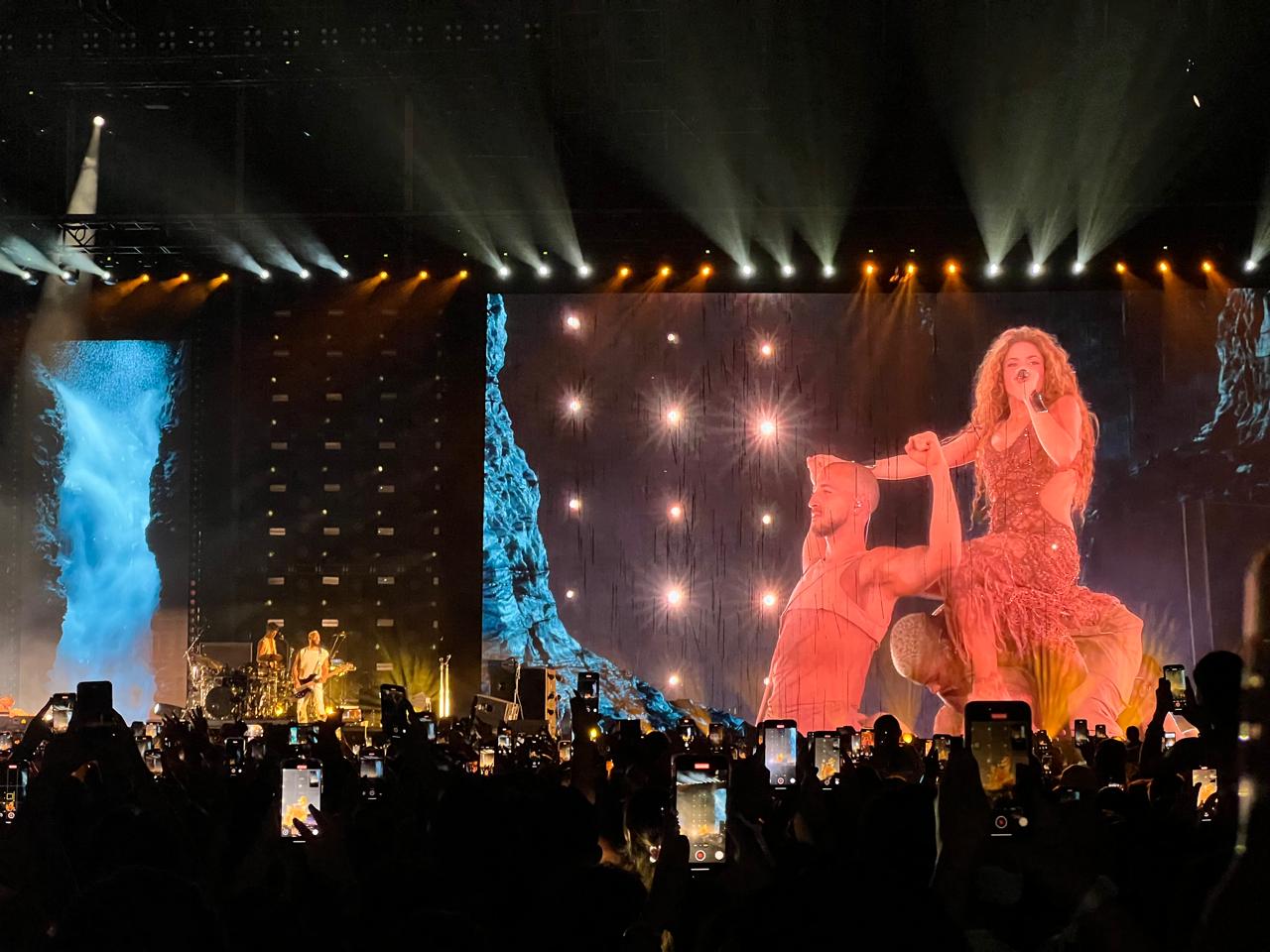 Shakira en su segundo concierto en el estadio Metropolitano. 
