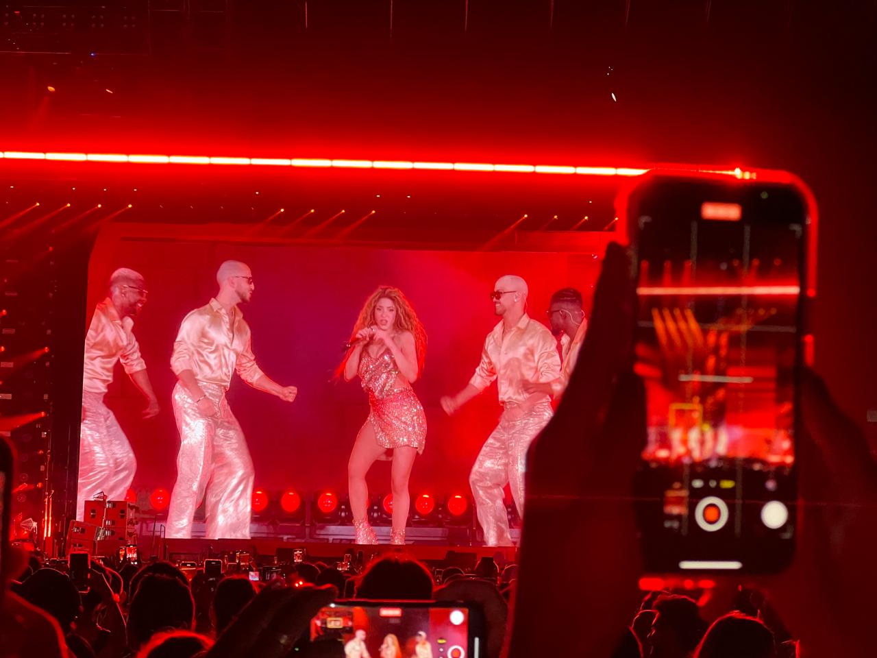 Shakira en su segundo concierto en el estadio Metropolitano. 