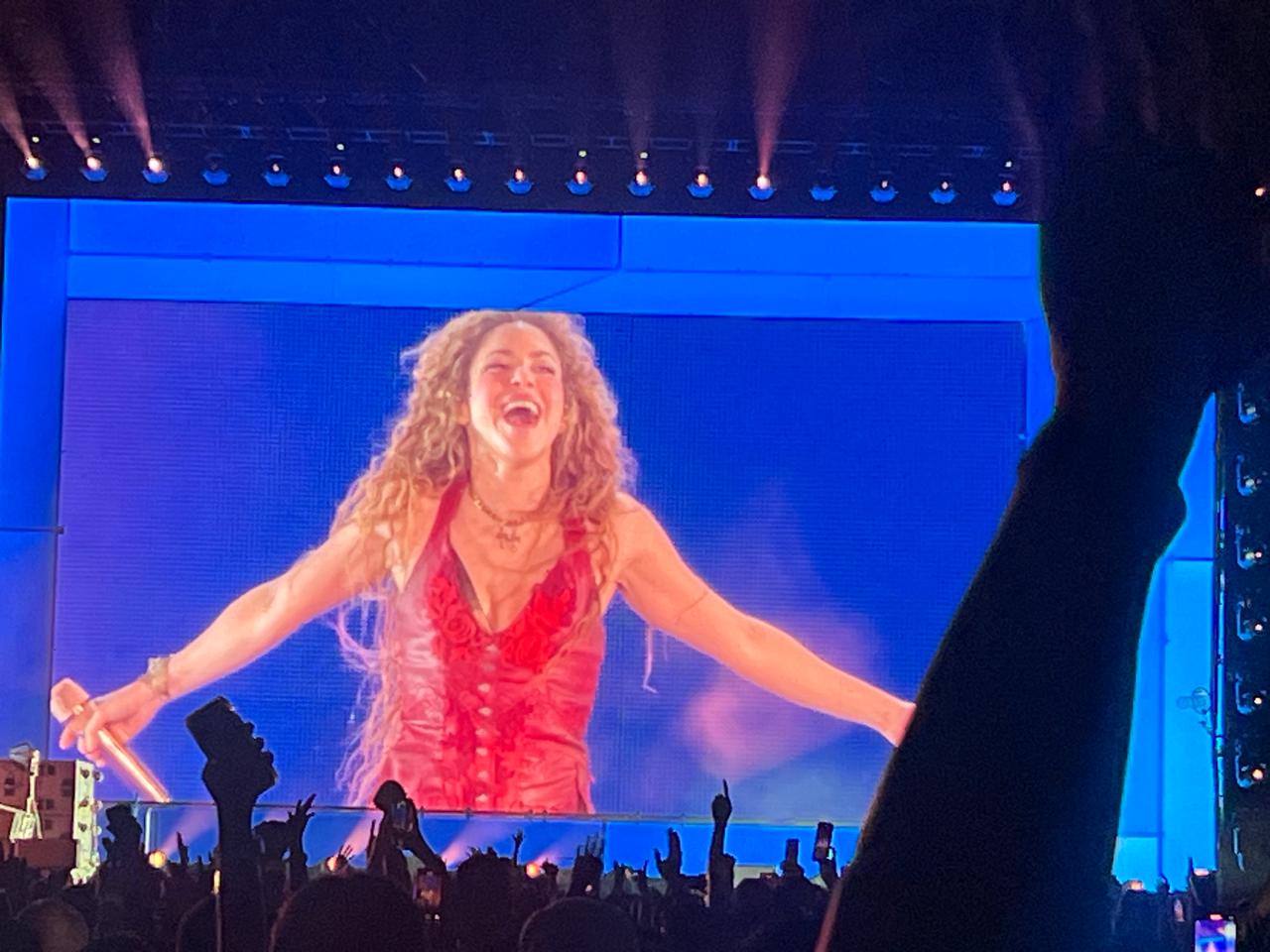 Shakira en su segundo concierto en el estadio Metropolitano. 