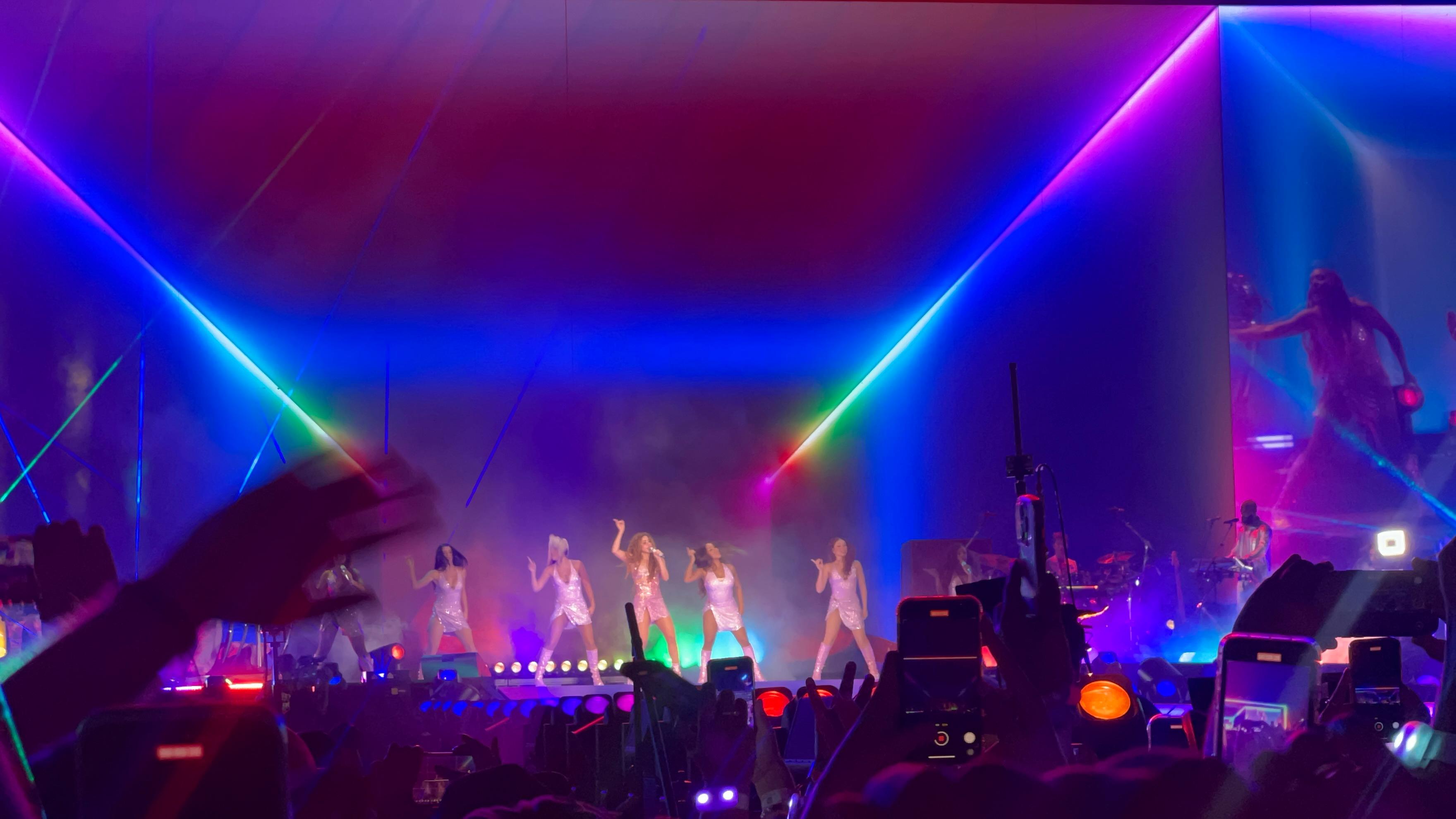 Shakira en su primer concierto en Barranquilla. 