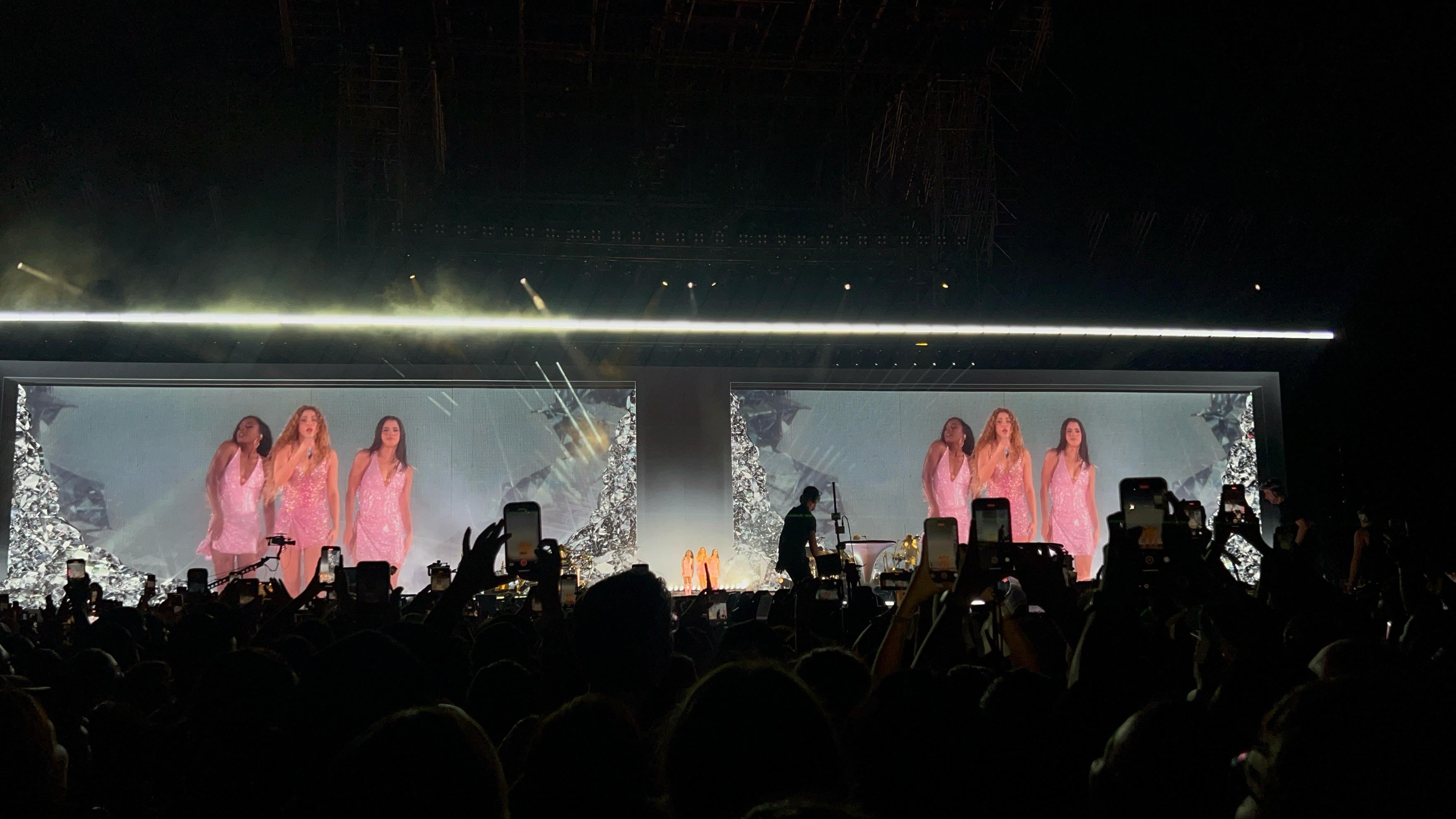 Shakira en su primer concierto en Barranquilla. 