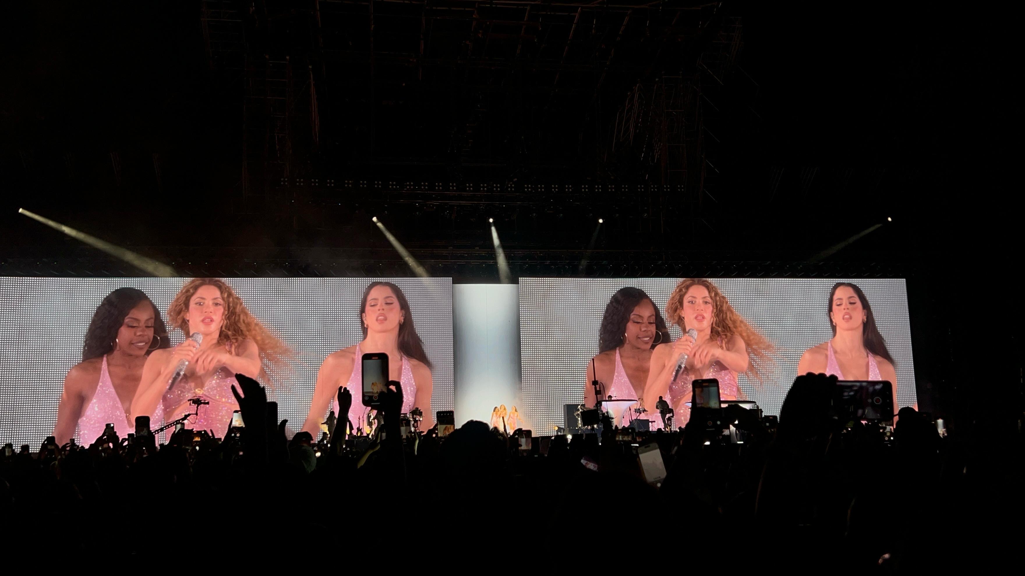 Shakira en su primer concierto en Barranquilla. 