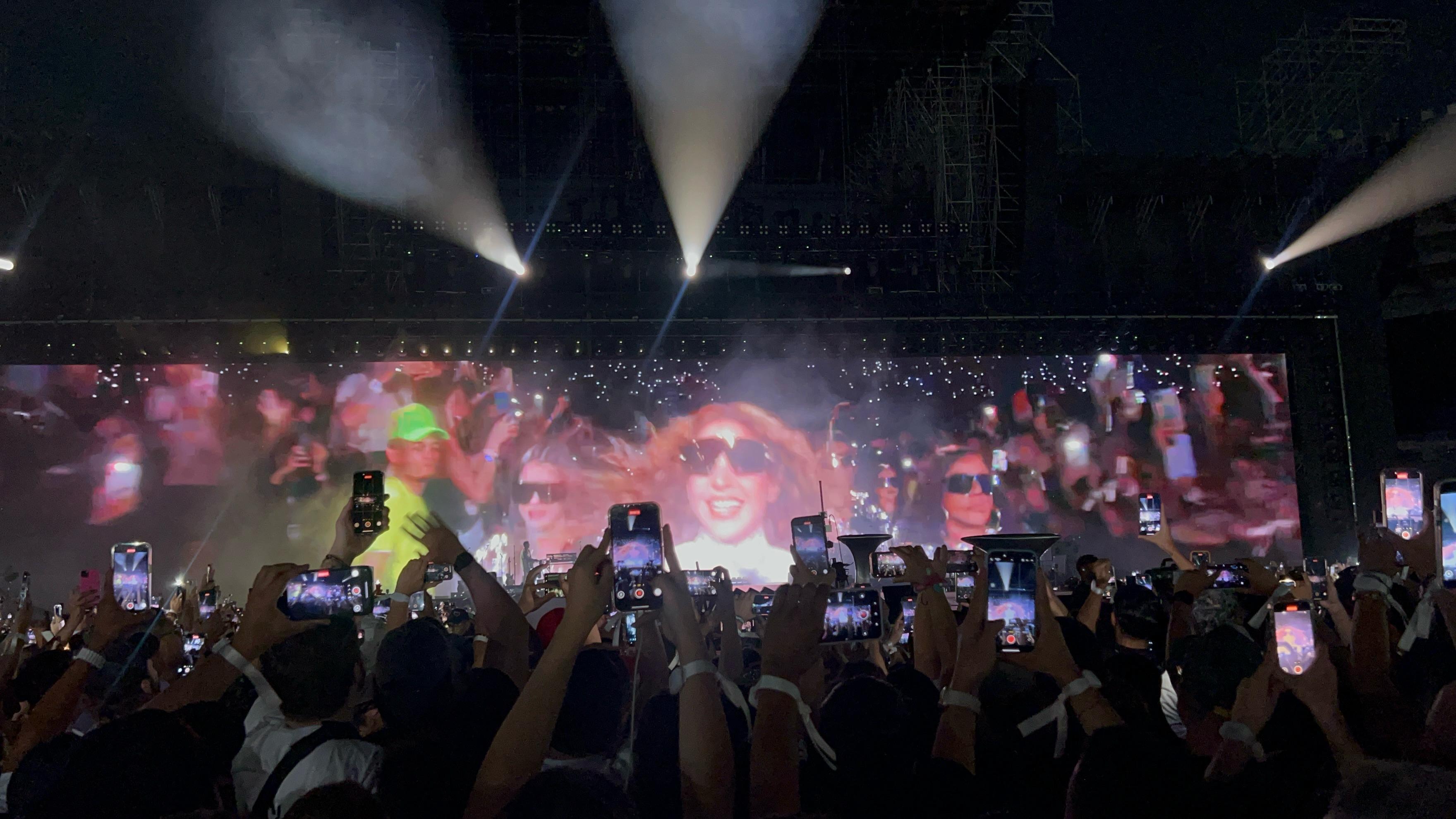 Shakira en su primer concierto en Barranquilla. 