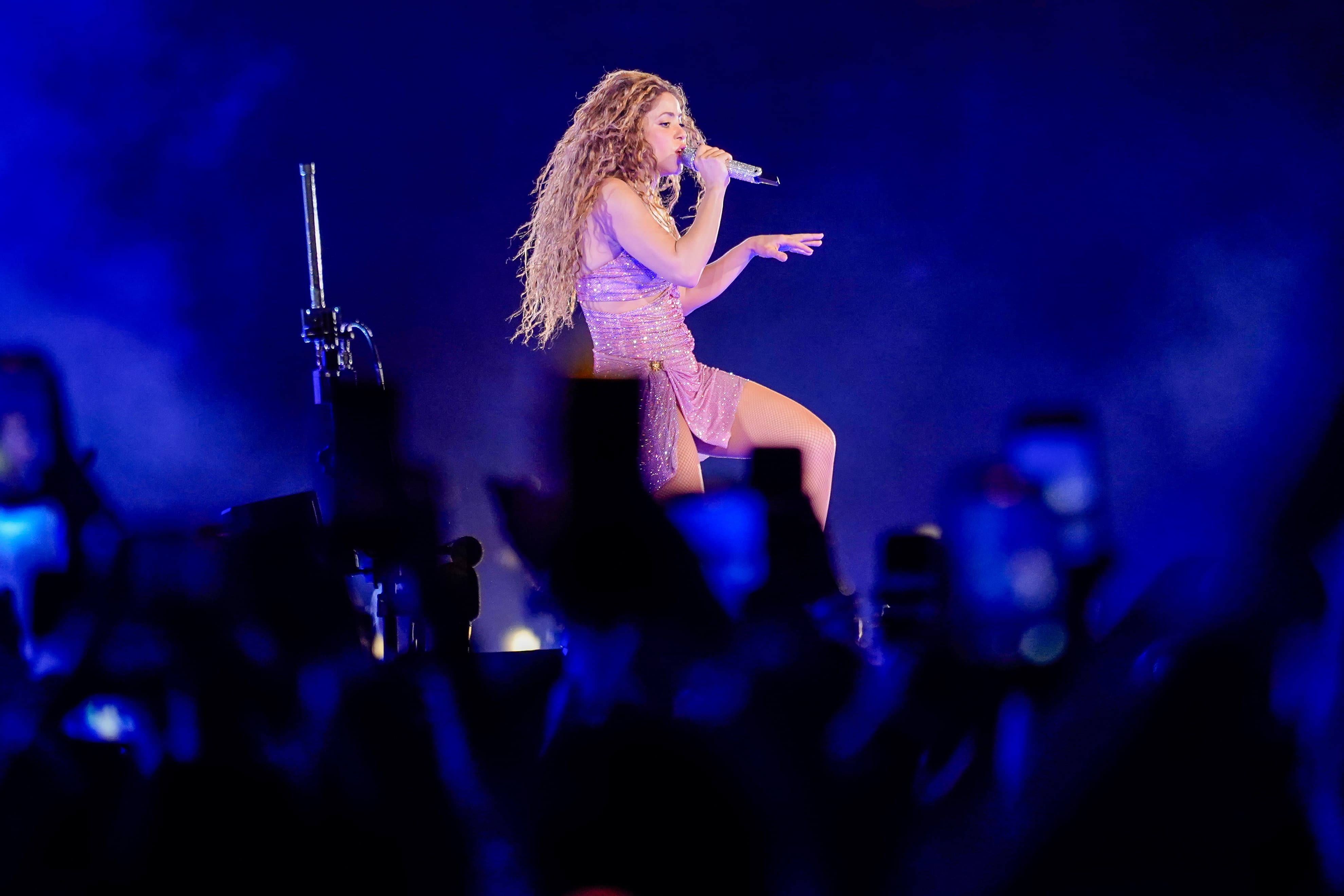 Shakira en su primer concierto en Barranquilla. 