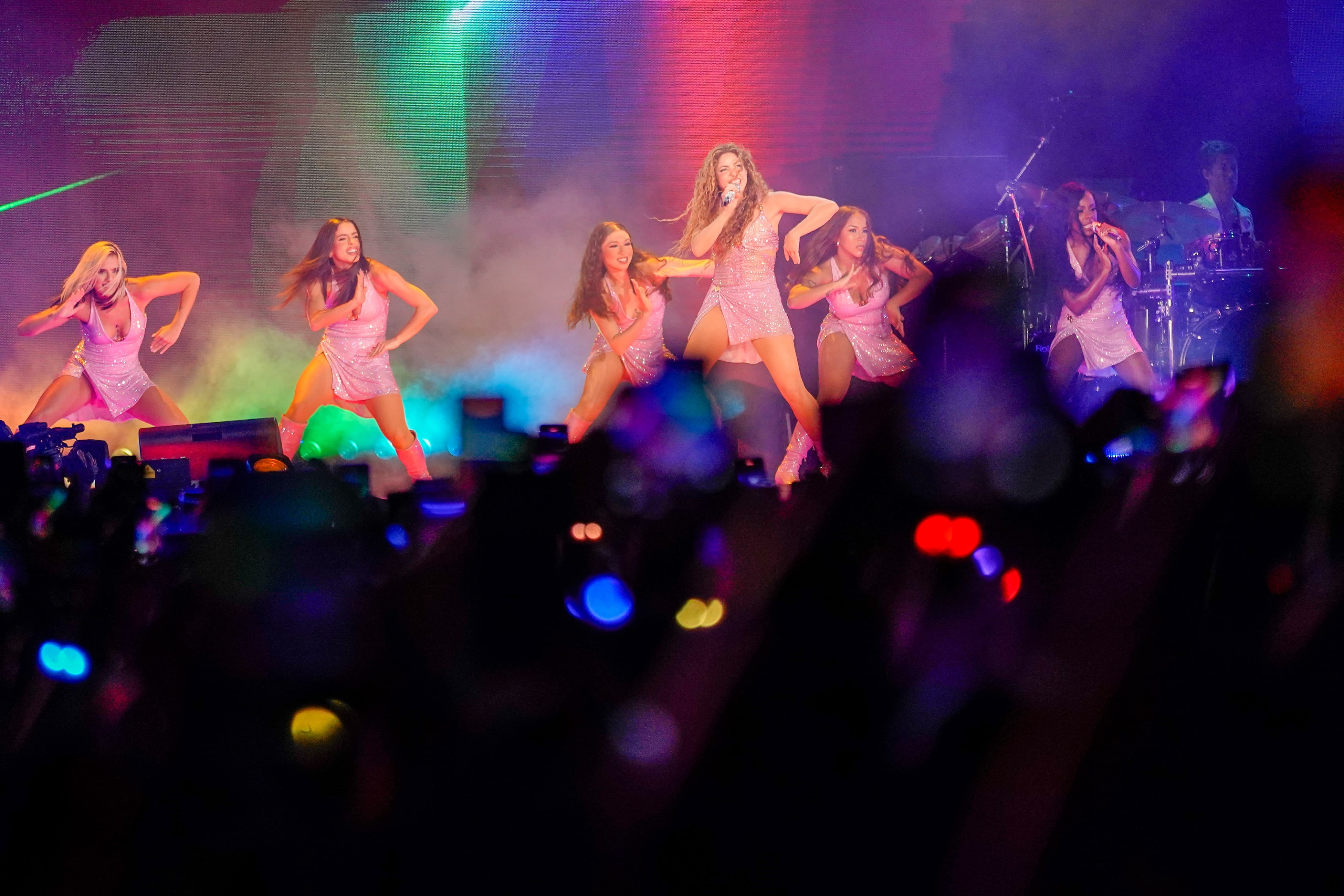 Shakira en su primer concierto en Barranquilla. 