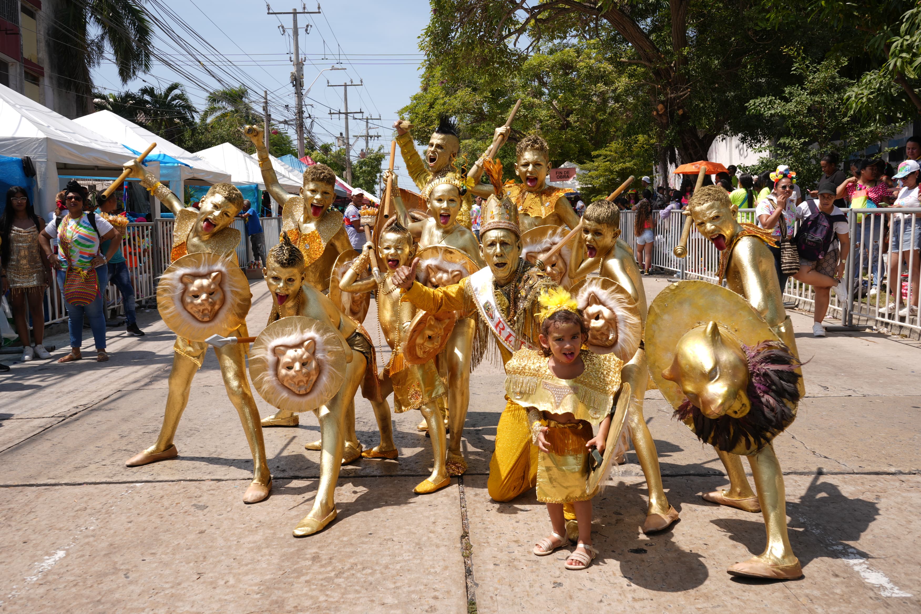 El Mohicano Dorado durante el desfile. 