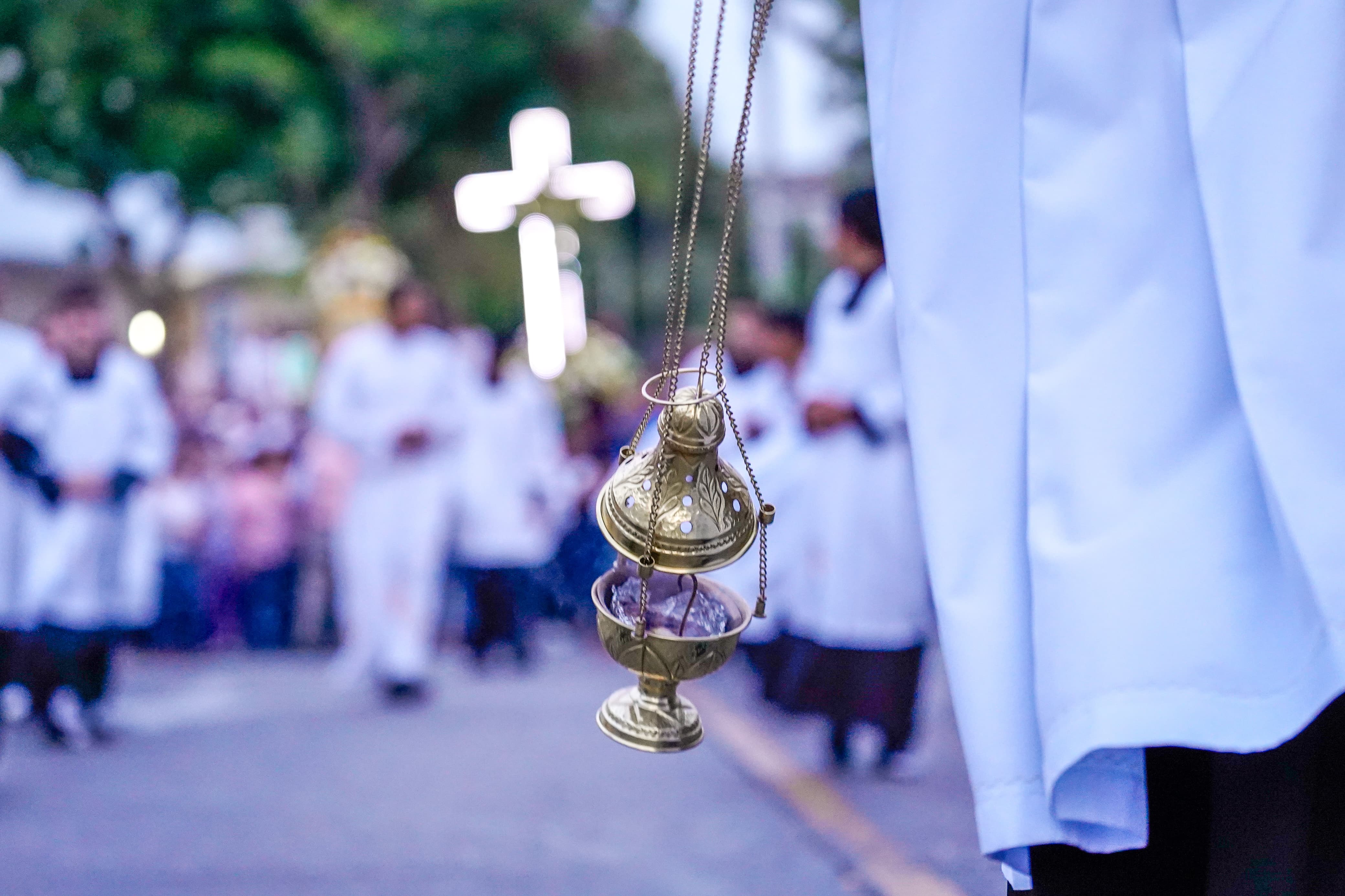 La procesión se realizó durante este Viernes Santos.