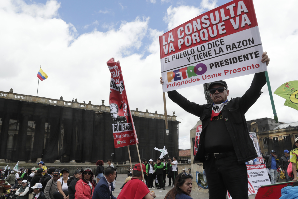 Manifestación en Bogotá.