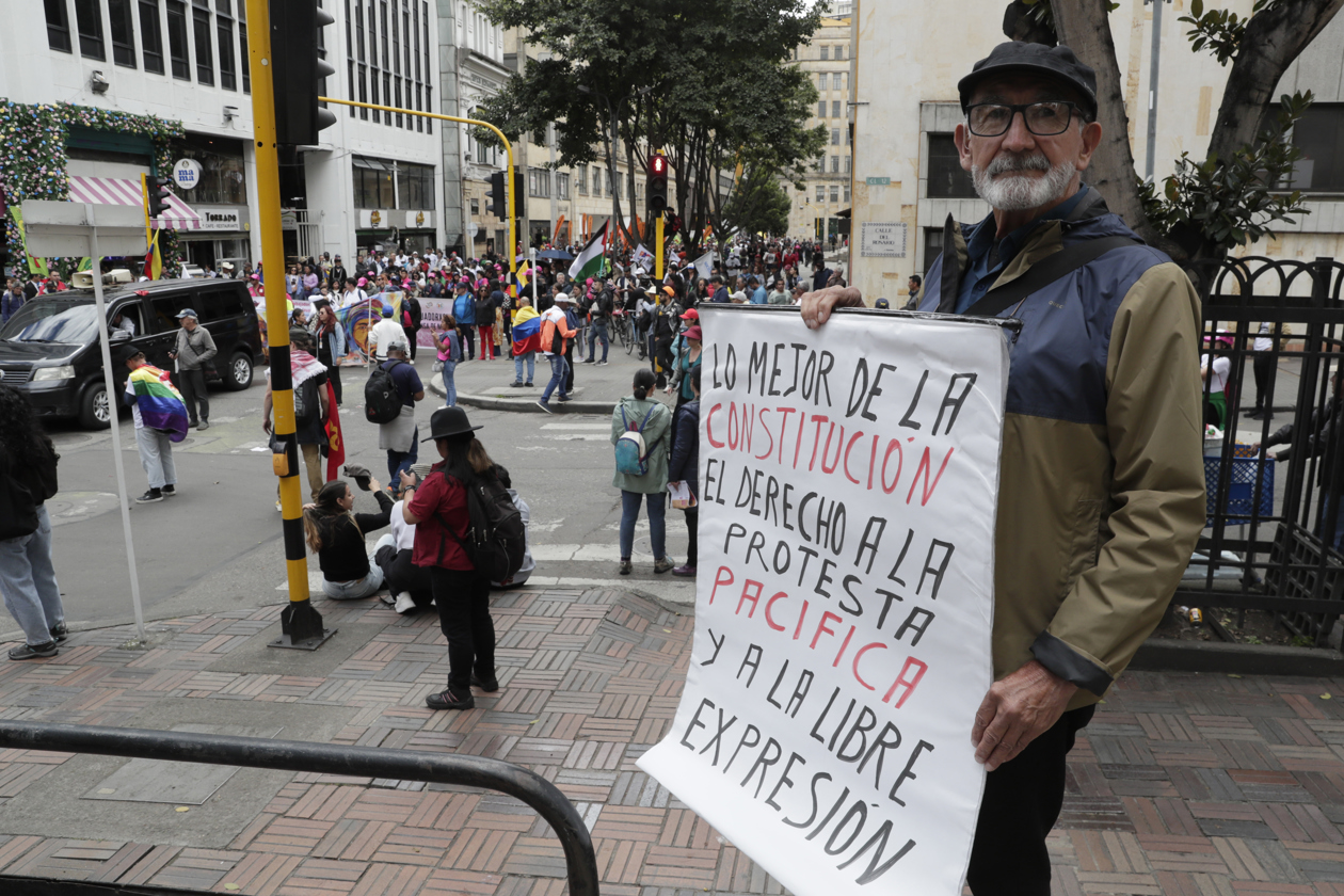Manifestación en Bogotá.