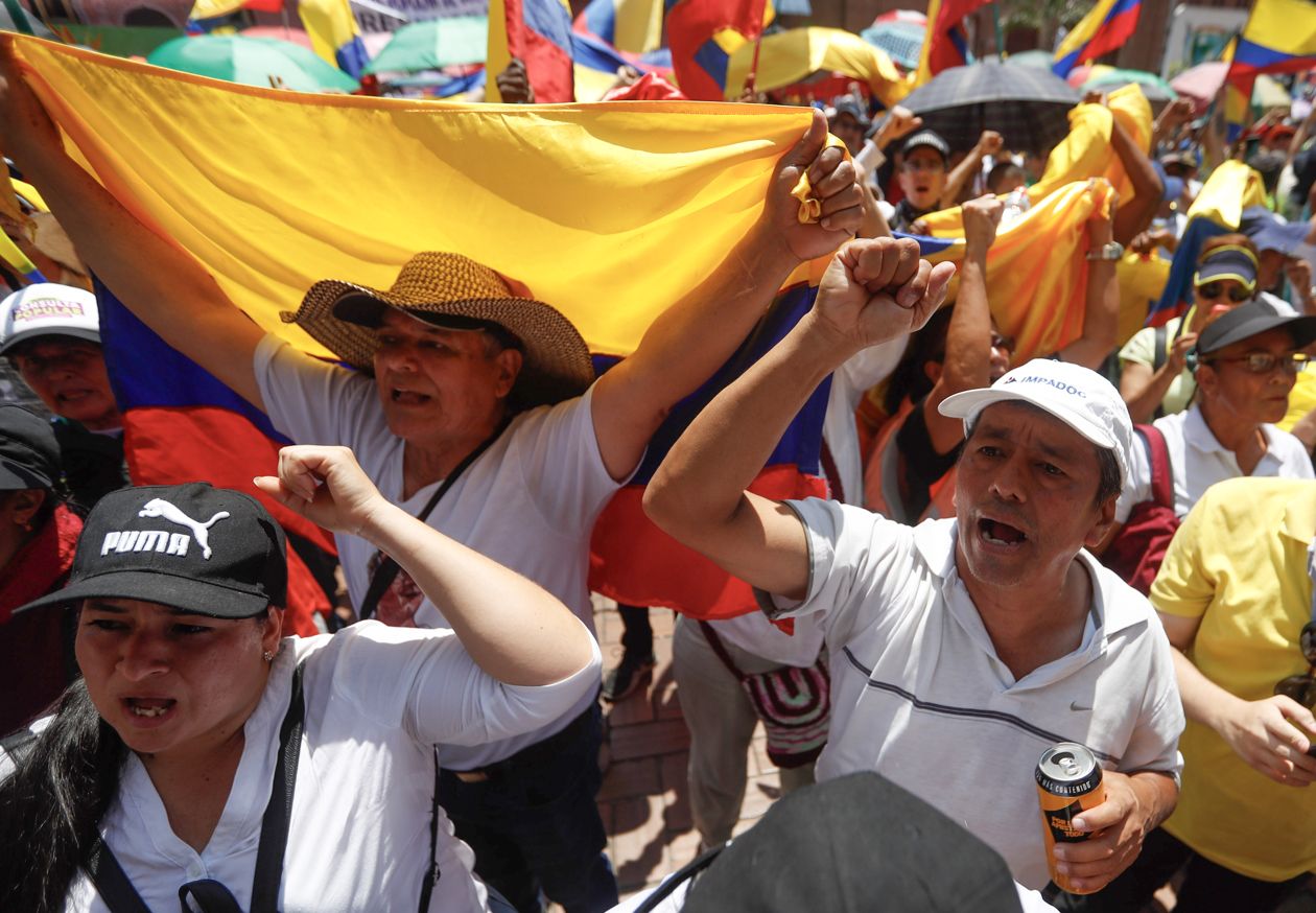 Manifestación en Bogotá.