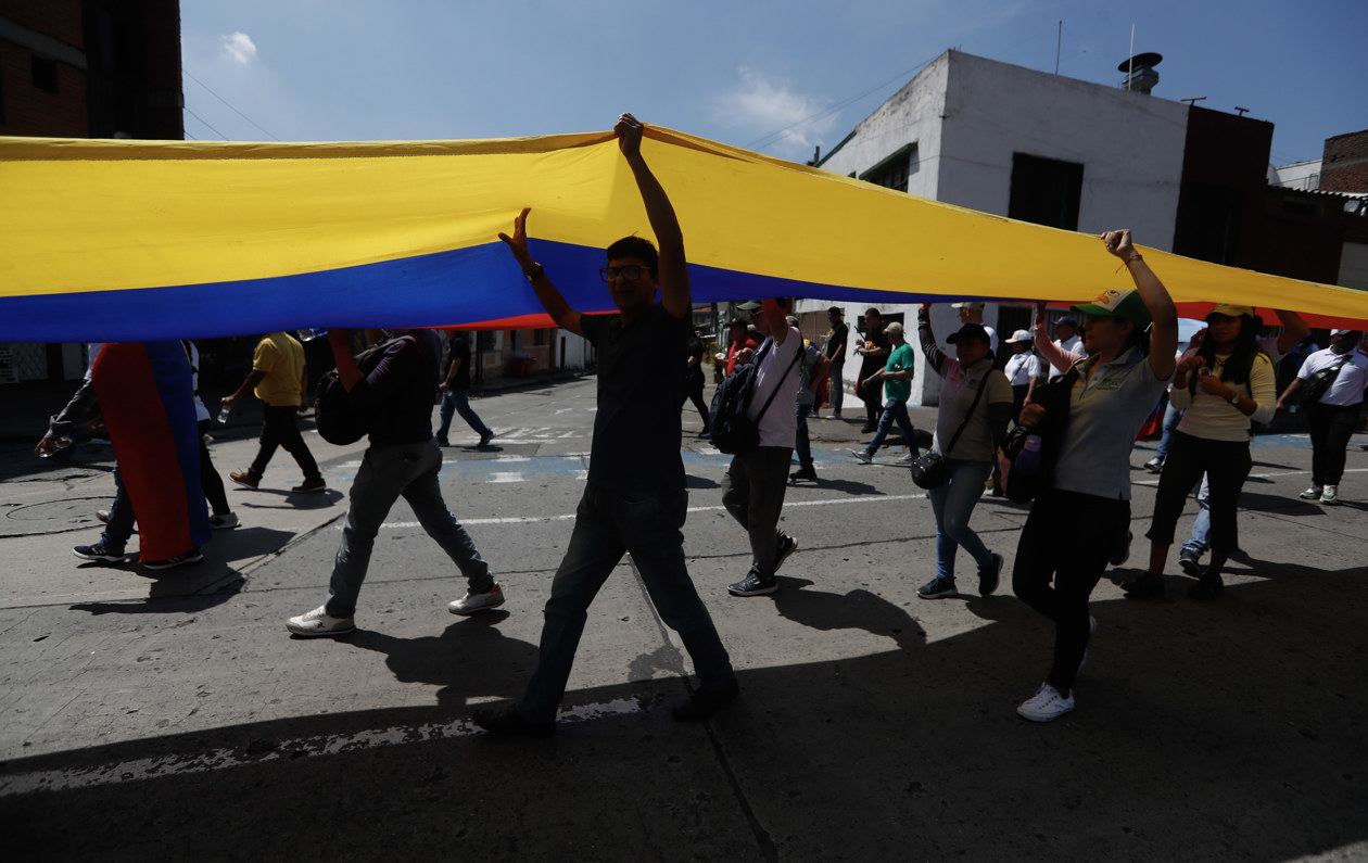 Manifestación en Bogotá.