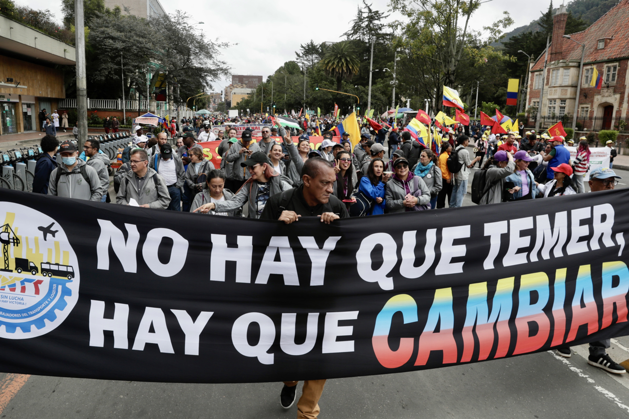 Manifestación en Bogotá.